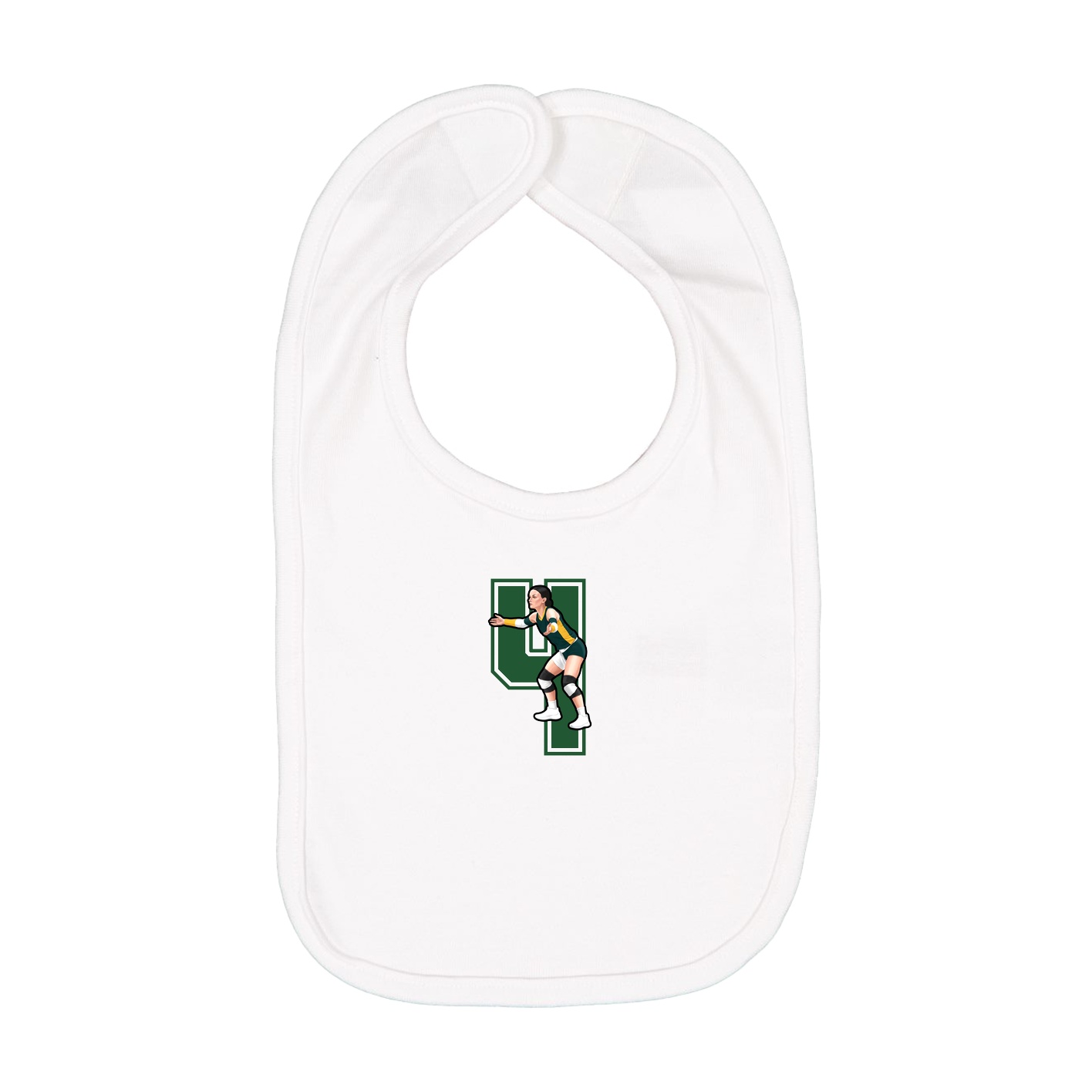 Infant Bib — Number in White