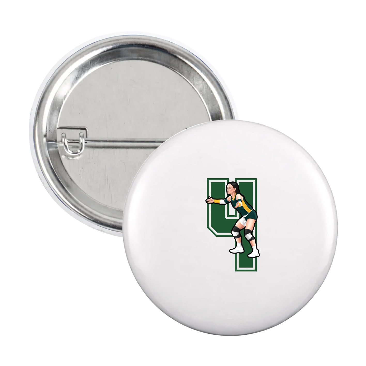 Game Day Button — Number in White