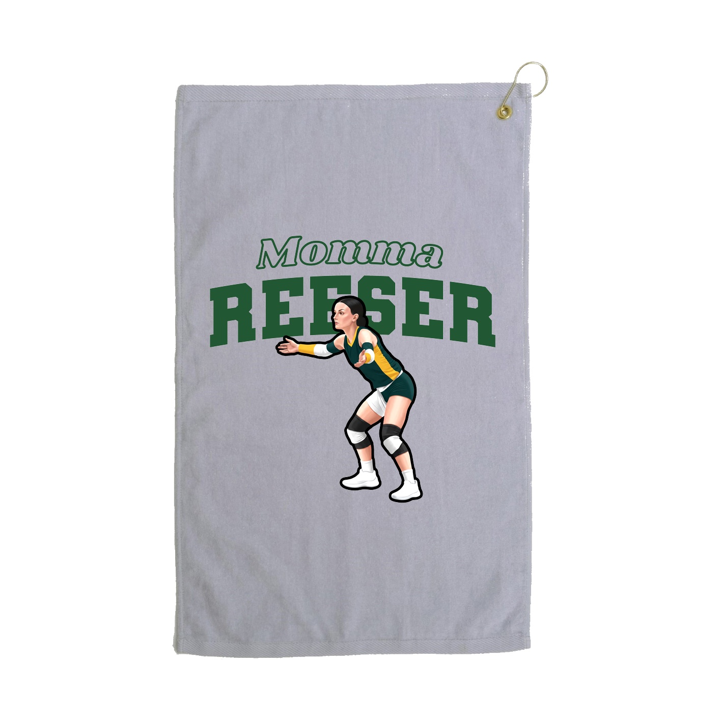 Golf Towel — Mothers Day Block in Grey