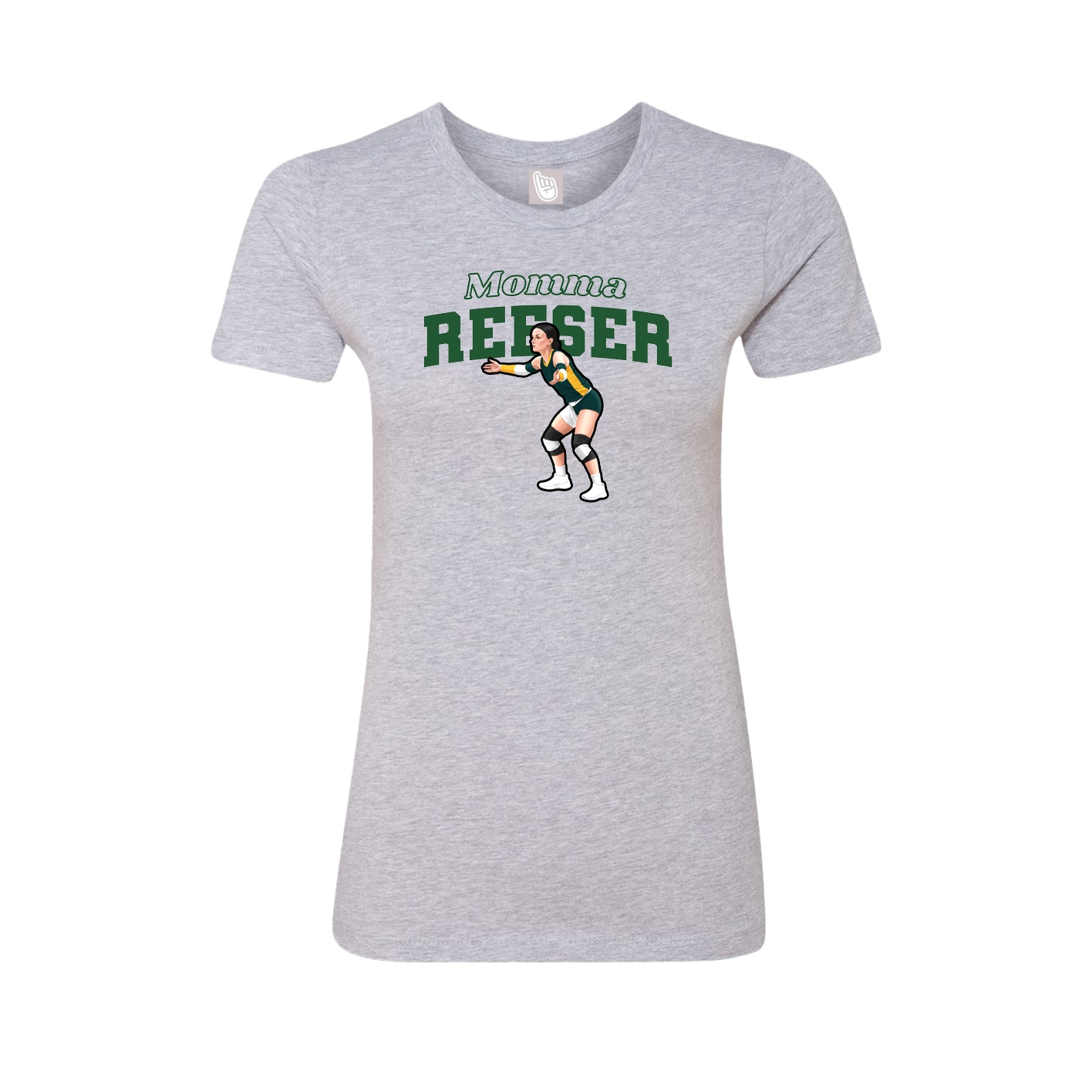 Womens Tee — Mothers Day Block in Grey