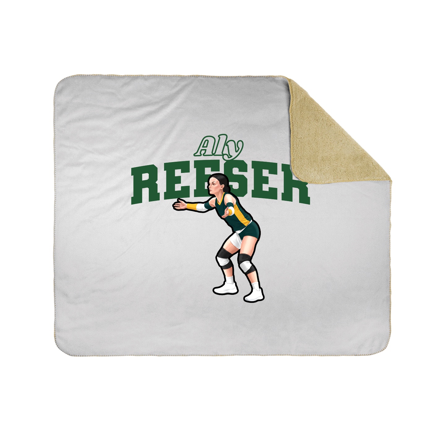 Throw Blanket — Name Arch in White