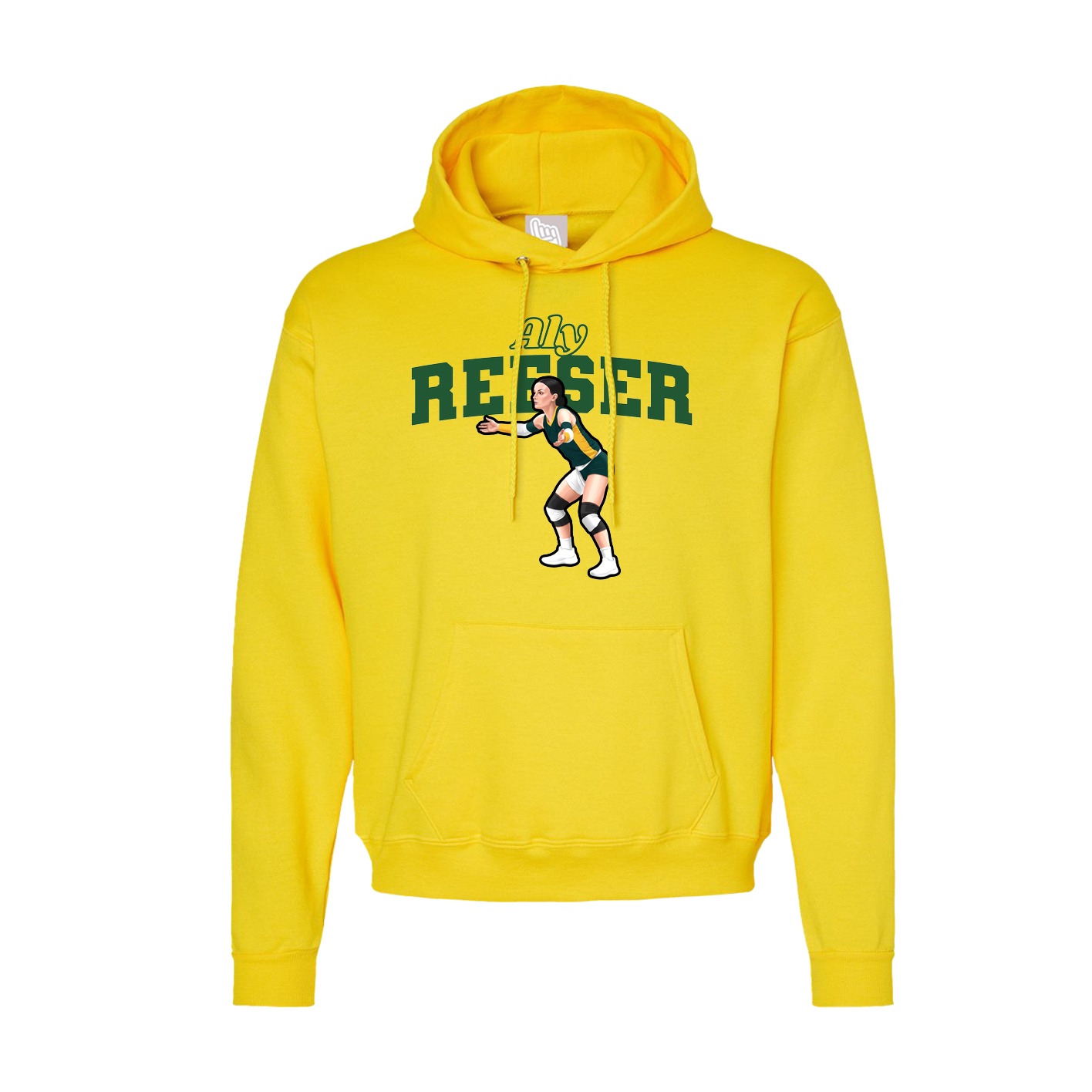 Hoodie — Name Arch in Yellow