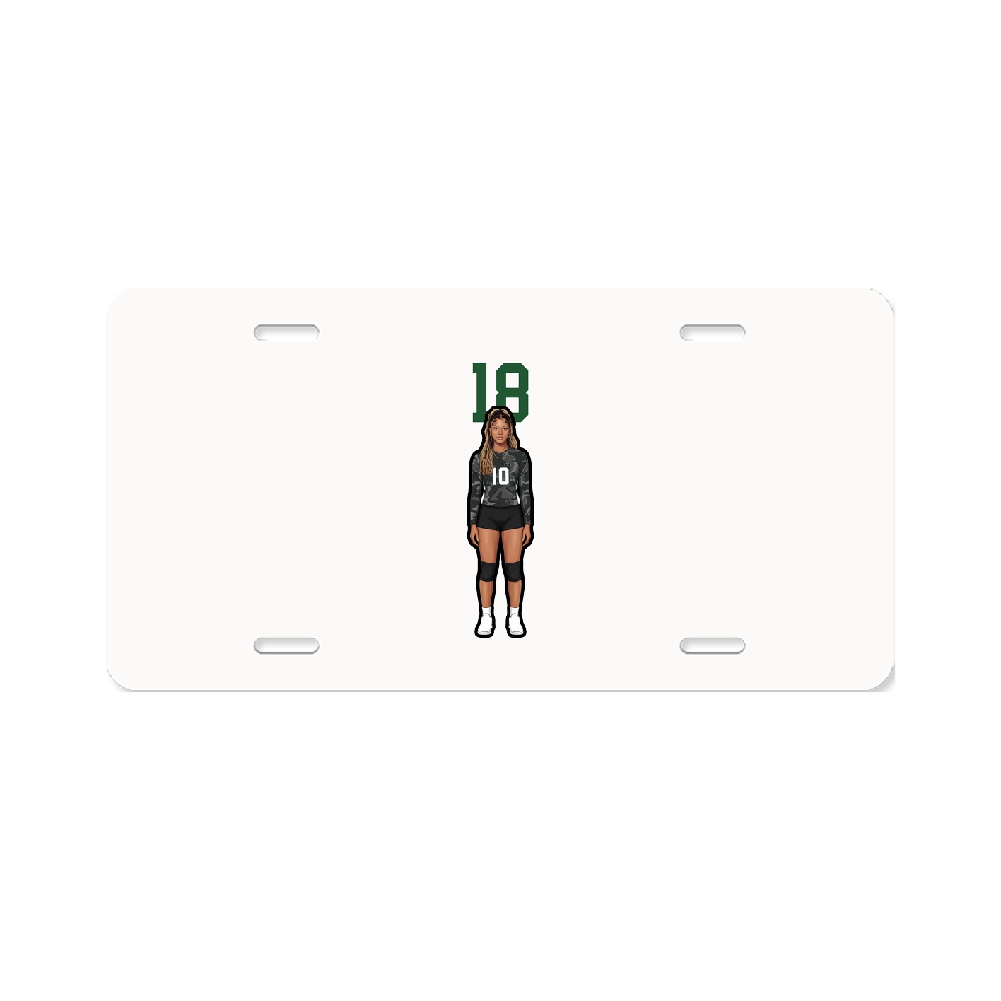License Plate — Number Top in Classic
