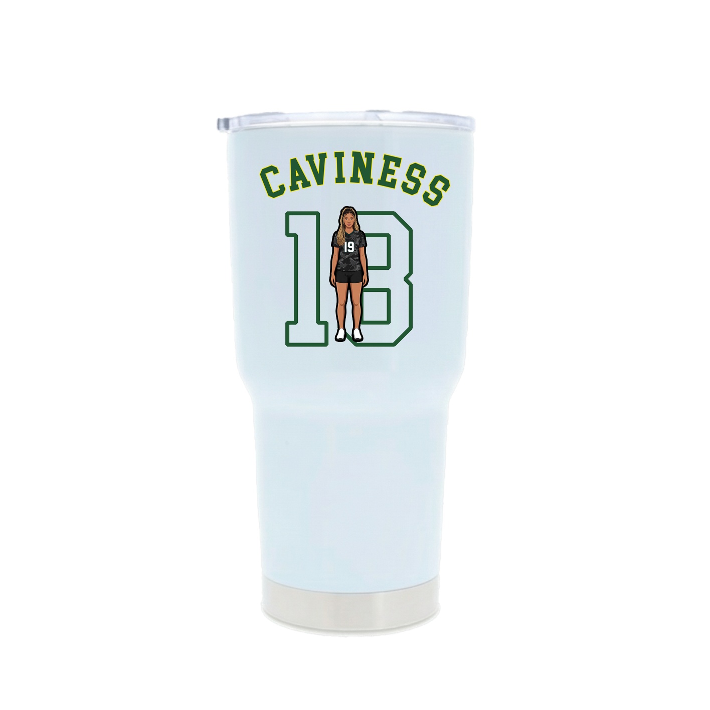 30oz Stainless Steel Tumbler — Shirsey Arch in White