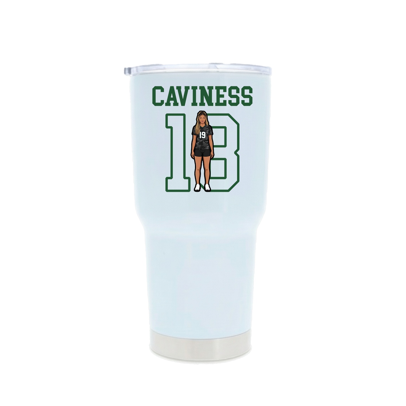 30oz Stainless Steel Tumbler — Shirsey in White