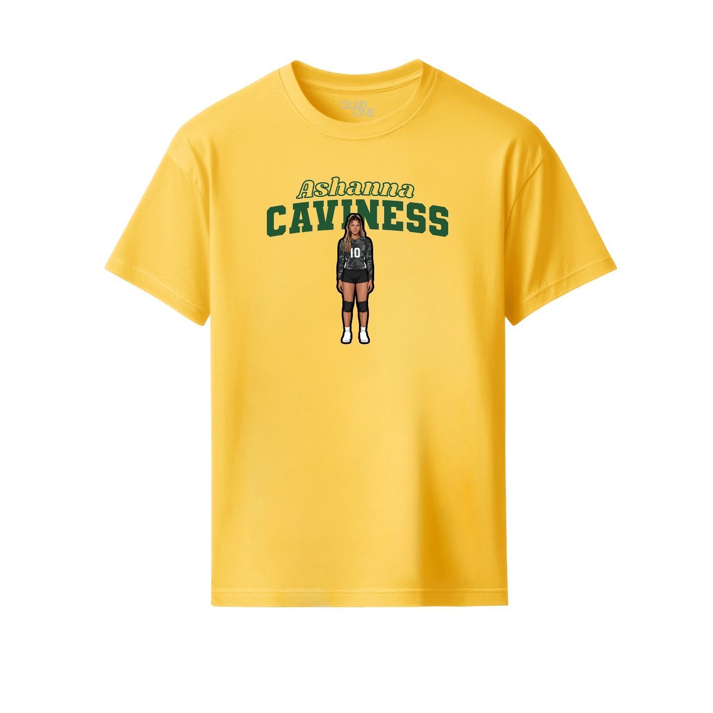 Youth Tee — Name Arch in Yellow