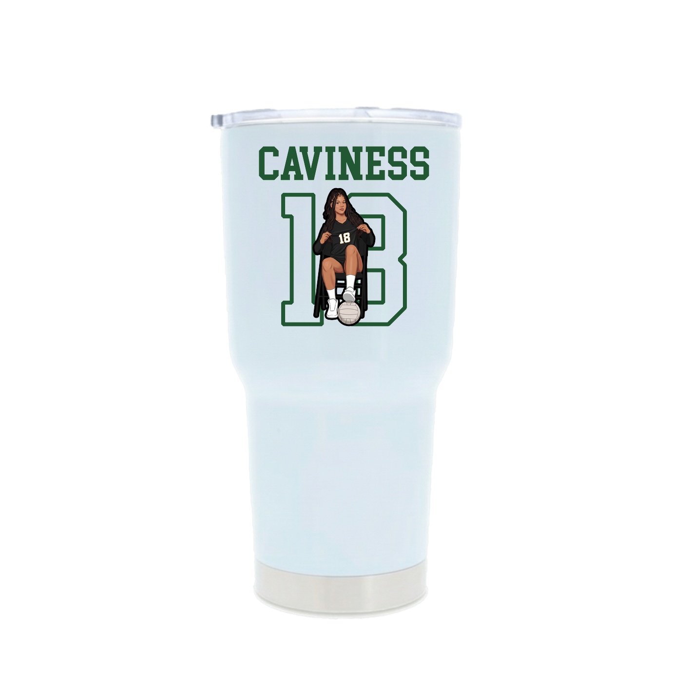 30oz Stainless Steel Tumbler — Shirsey in White