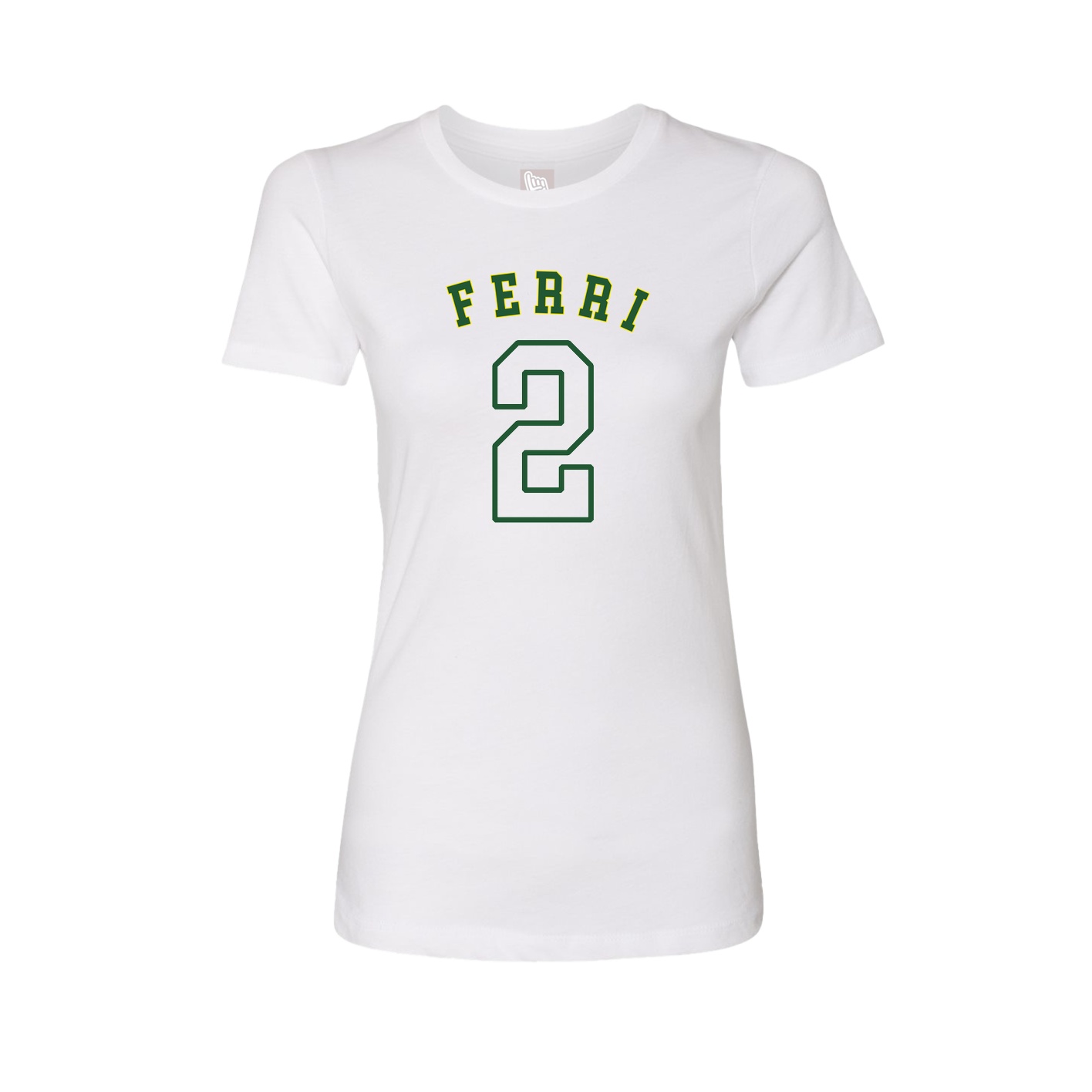 Fitted Women's Tee — Shirsey Arch in White