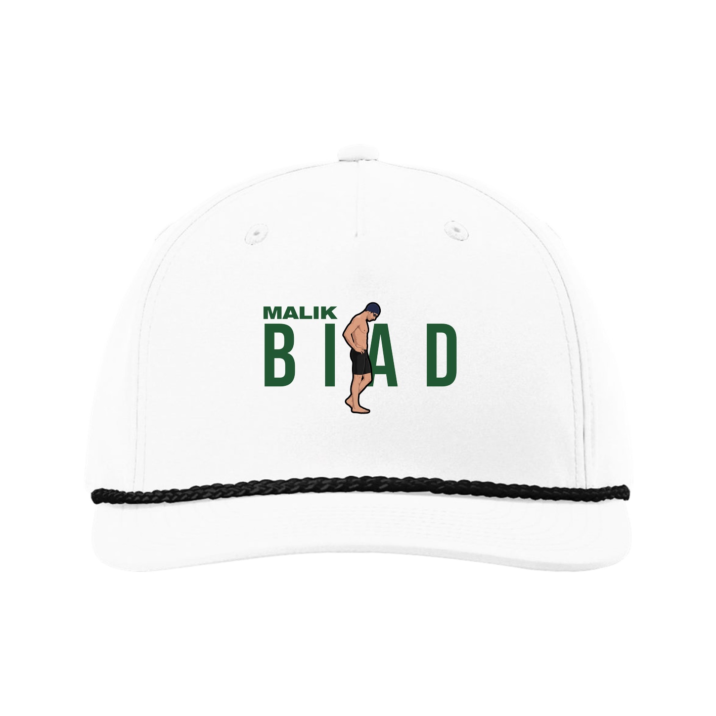 Five-Panel Classic Rope Cap — Player Name in White