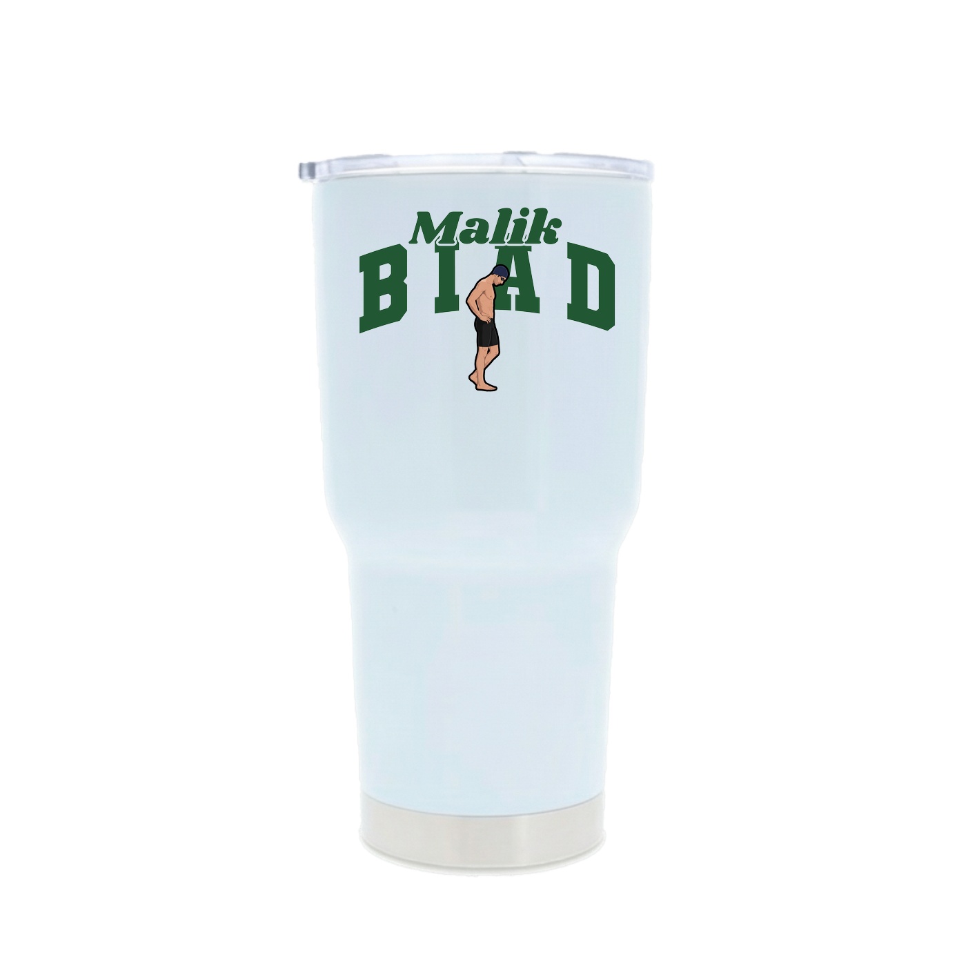 30oz Stainless Steel Tumbler — Signature Arch in White