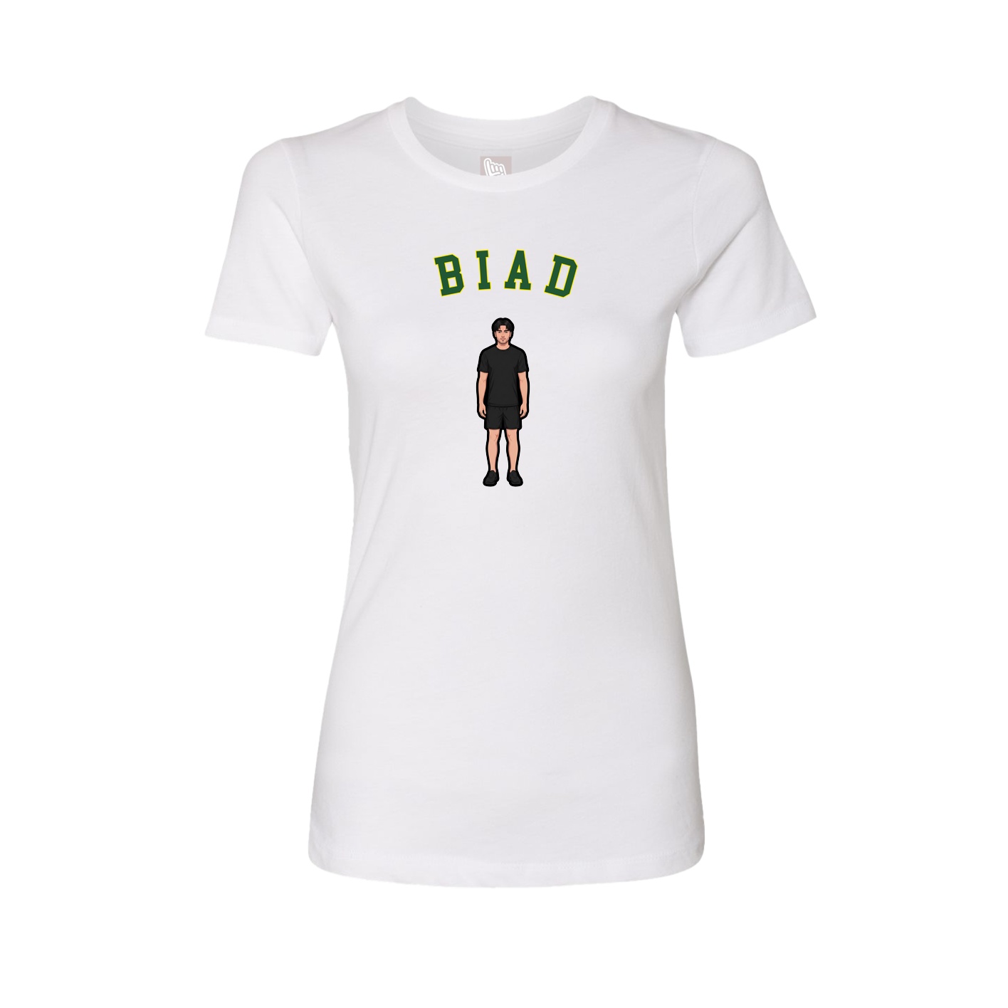 Fitted Women's Tee — Shirsey Arch in White