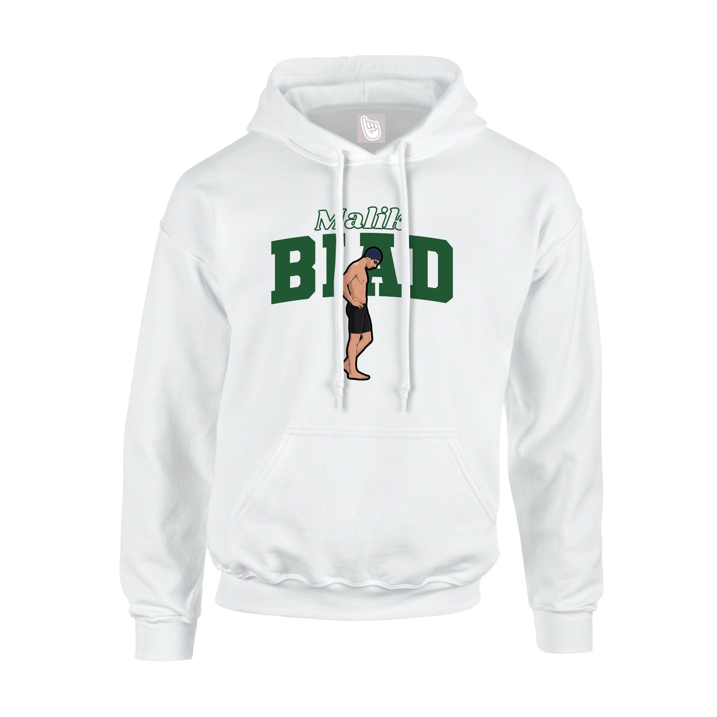 Hoodie — Name Arch in White