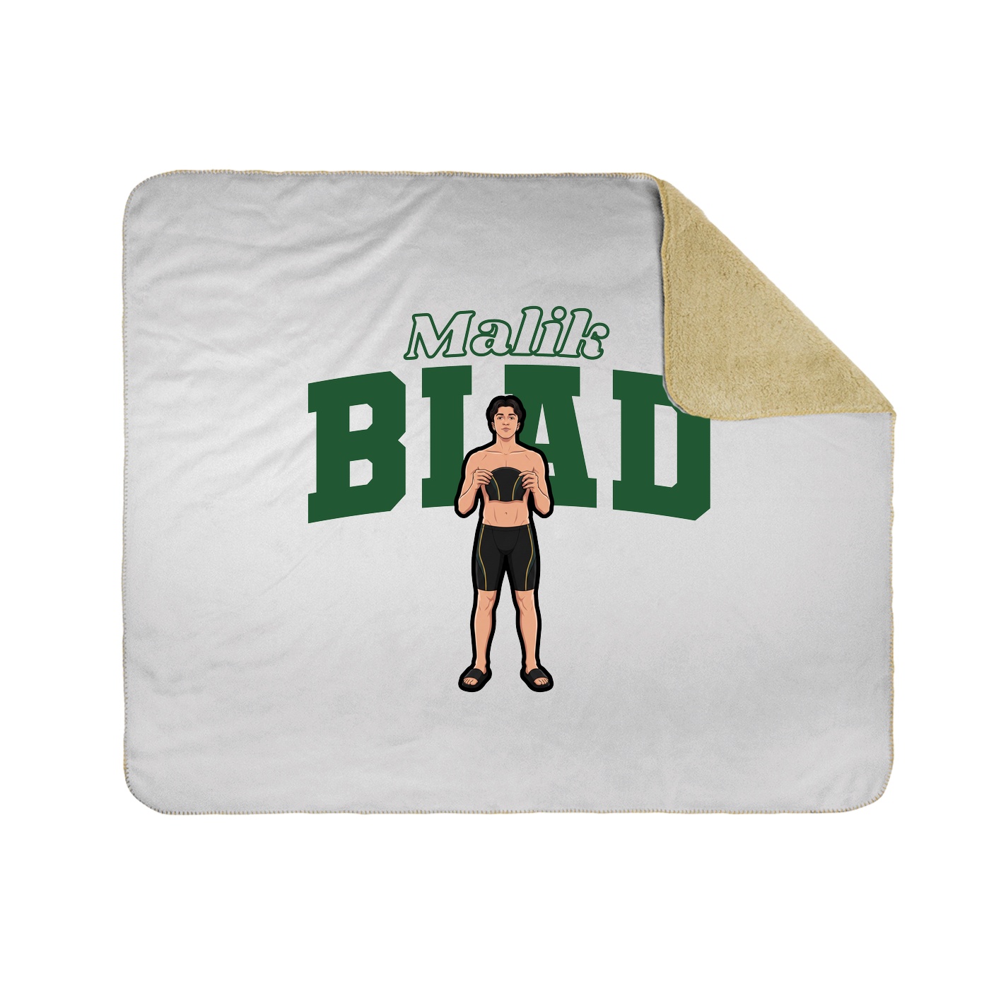 Throw Blanket — Name Arch in White