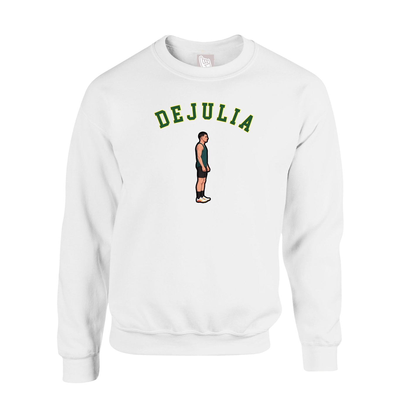 Fleece Crew — Shirsey Arch in White