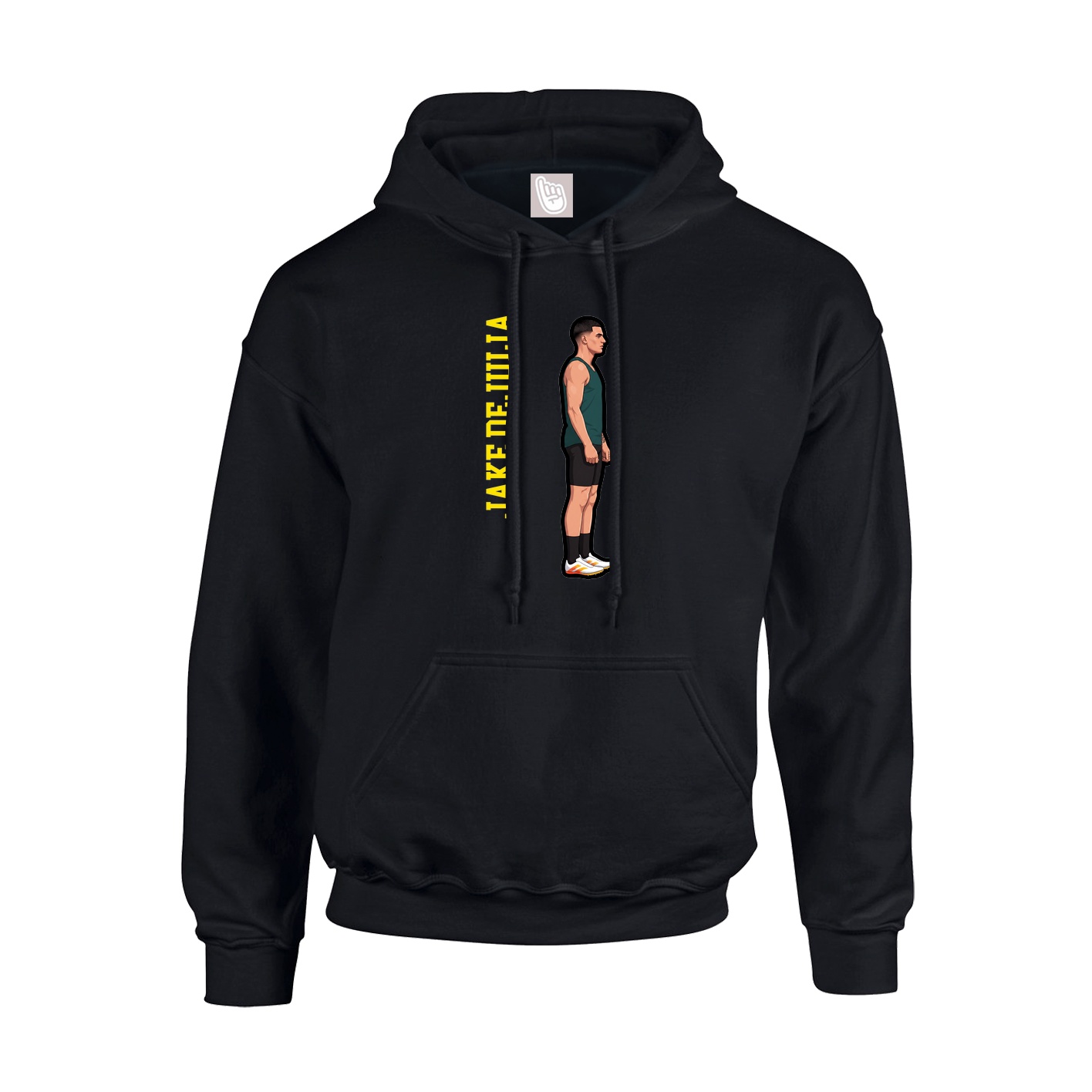 Youth Hoodie — Name Vertical in Black