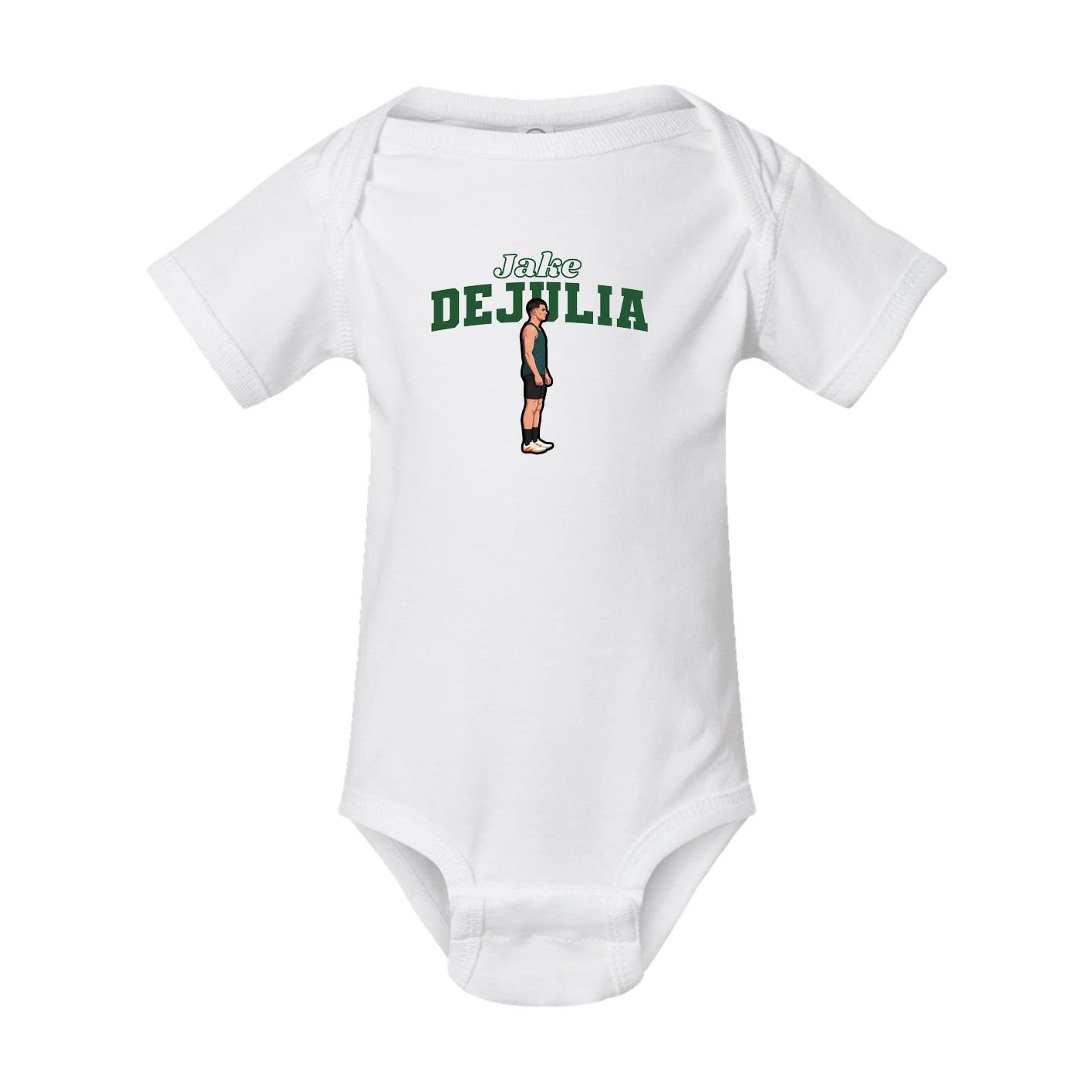 Baby Onesie — Name Arch in White