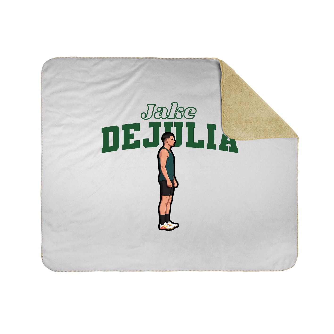 Throw Blanket — Name Arch in White