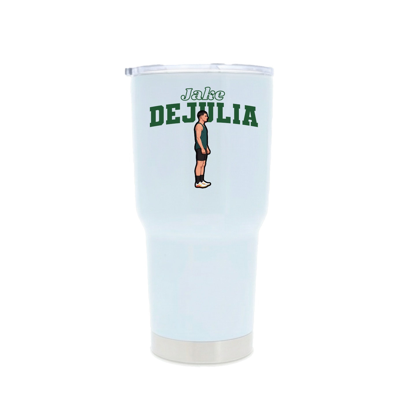 30oz Stainless Steel Tumbler — Name Arch in White