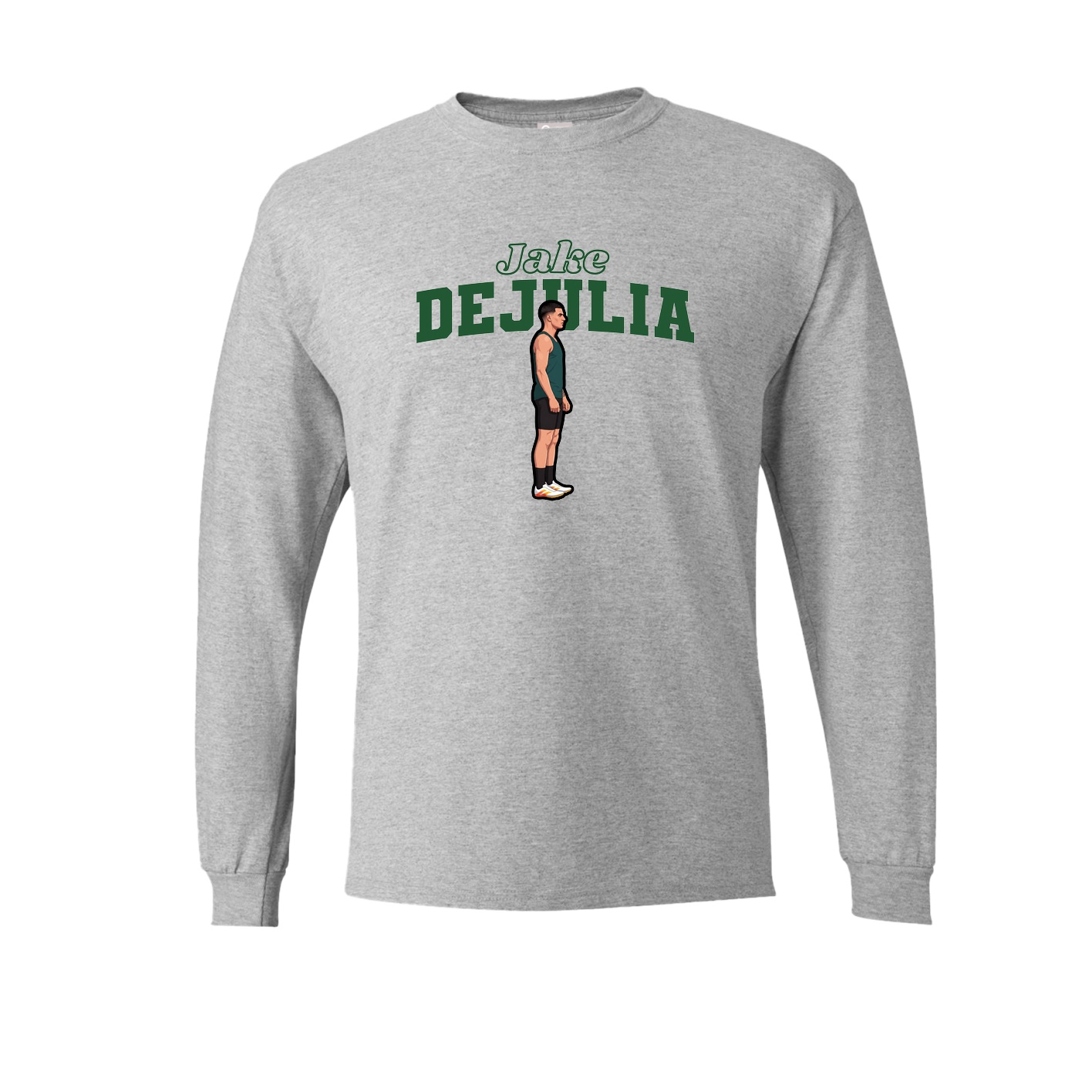 Long Sleeve Tee — Name Arch in Grey