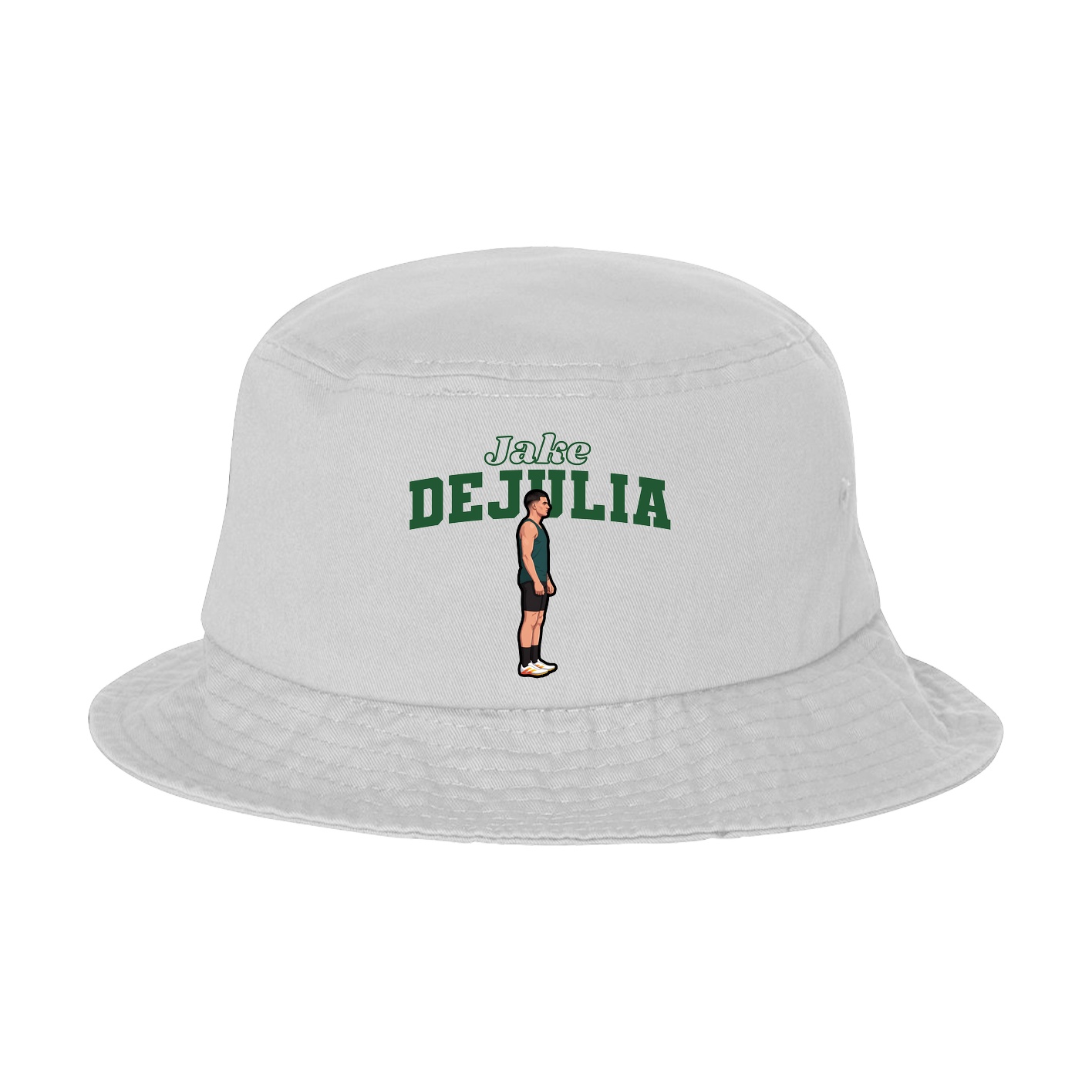 Bucket Cap — Name Arch in White