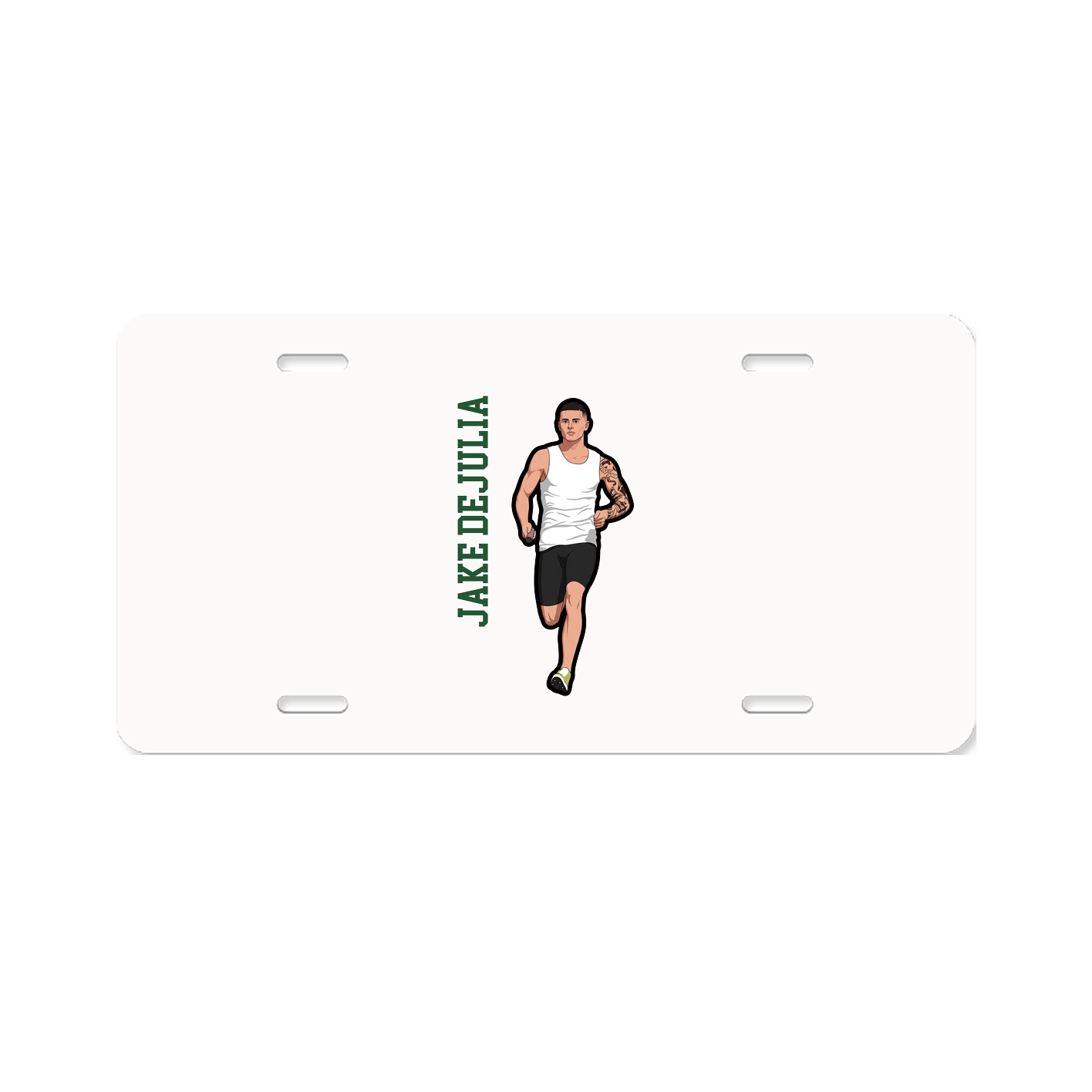 License Plate — Name Vertical in Classic
