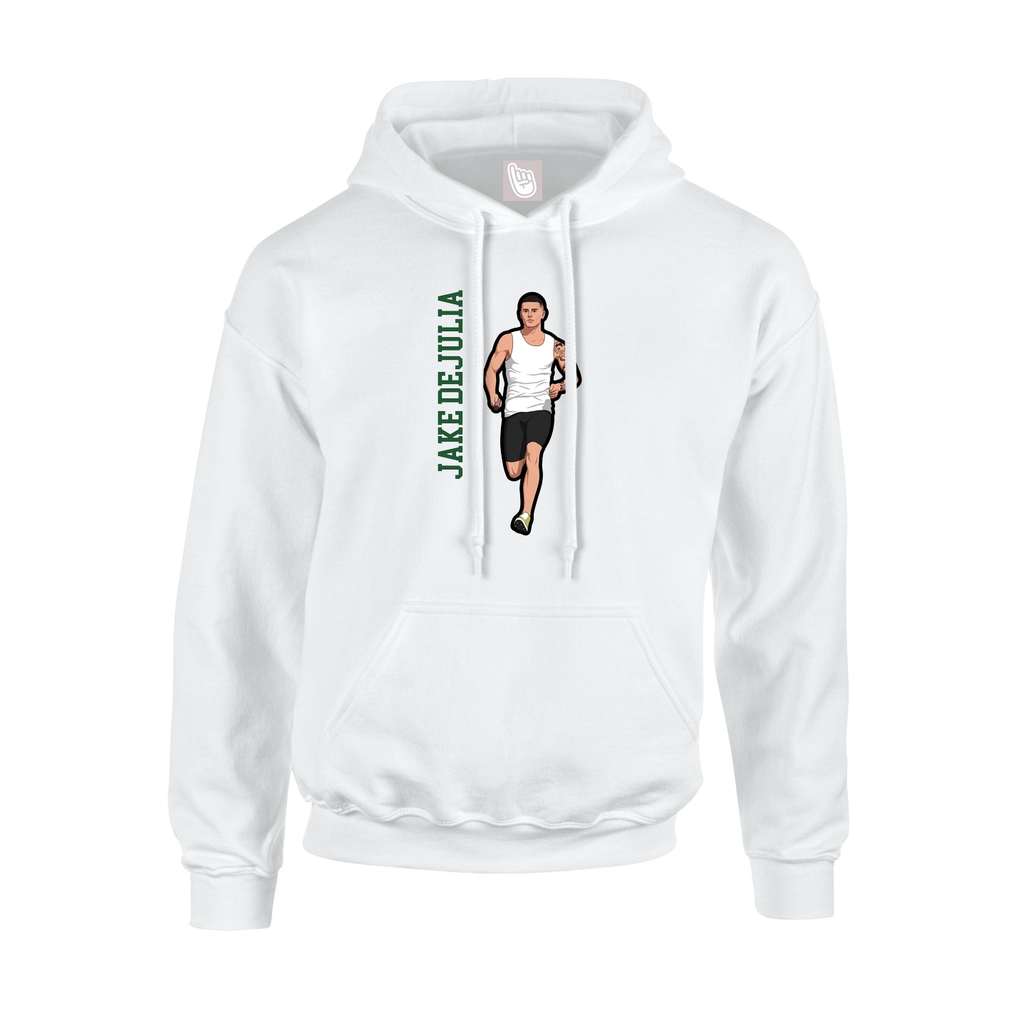 Hoodie — Name Vertical in White