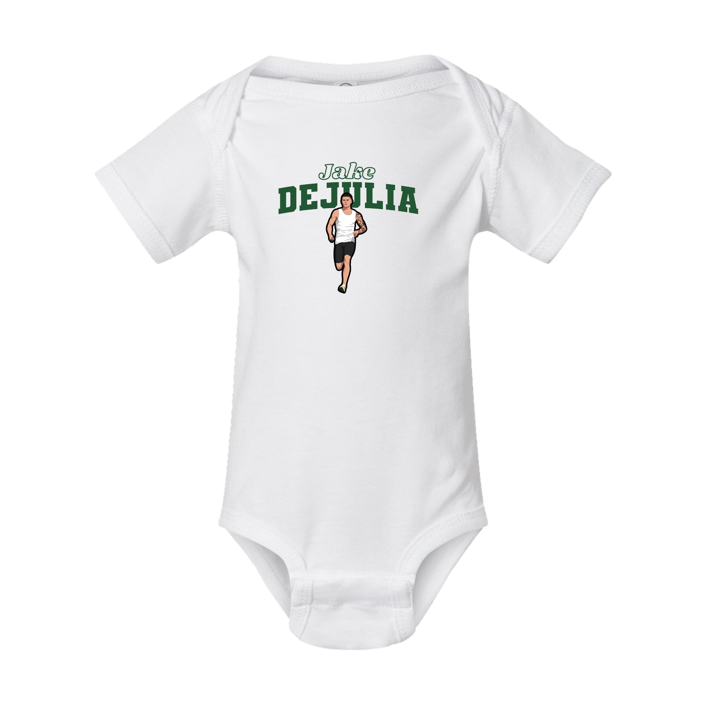 Baby Onesie — Name Arch in White