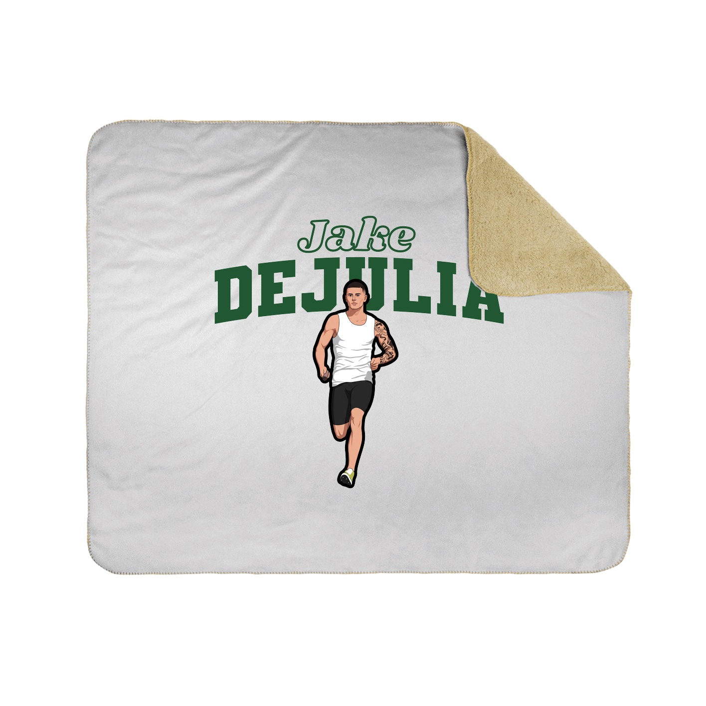 Throw Blanket — Name Arch in White