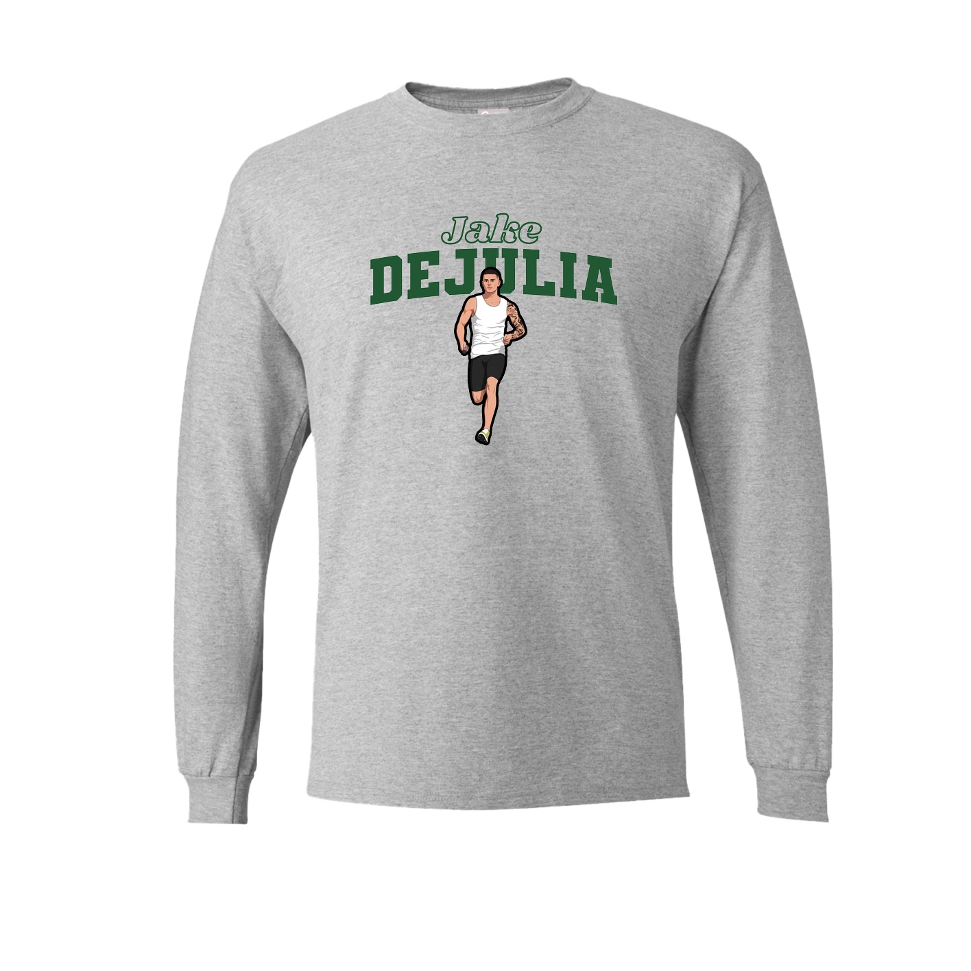Long Sleeve Tee — Name Arch in Grey