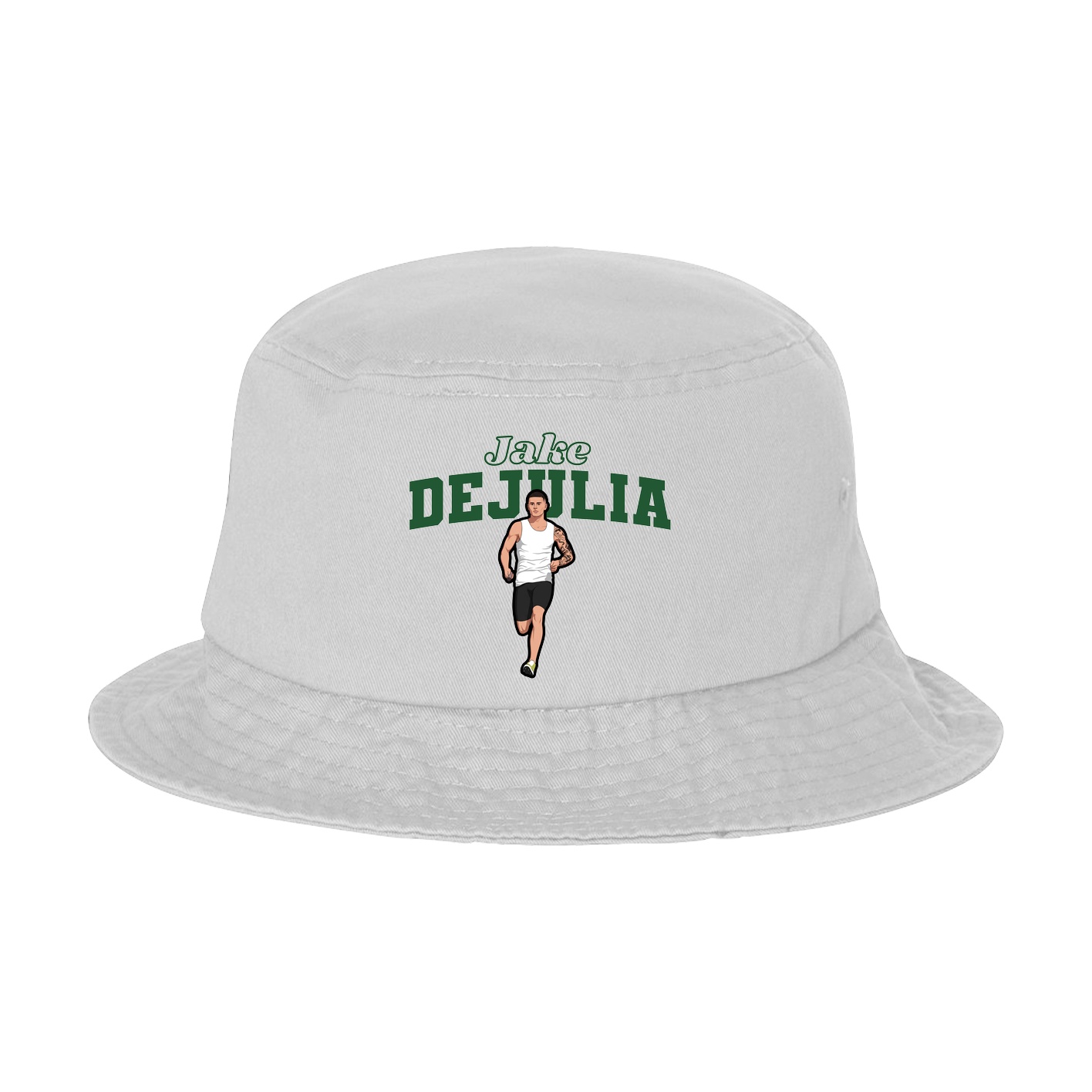 Bucket Cap — Name Arch in White