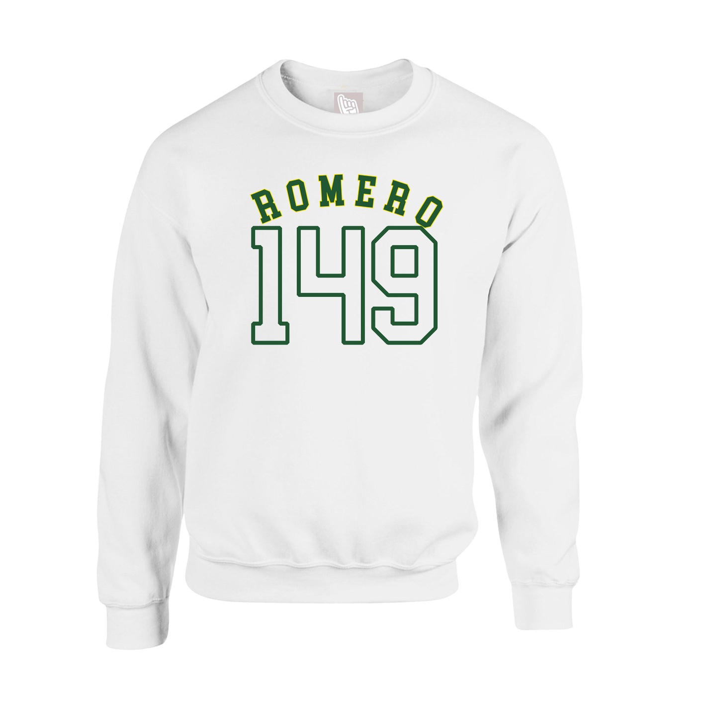 Fleece Crew — Shirsey Arch in White