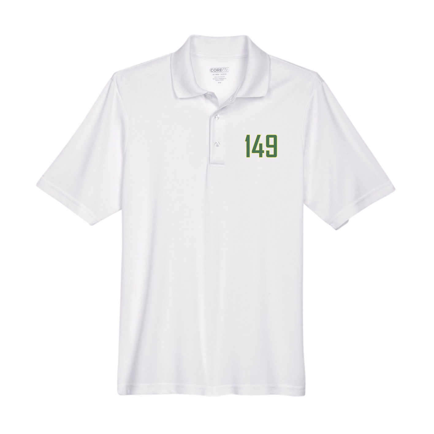 Performance Polo — Front Shirsy in White