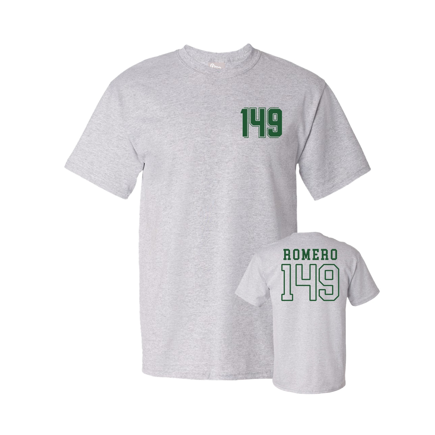 Youth Tee — Chest Back in Grey