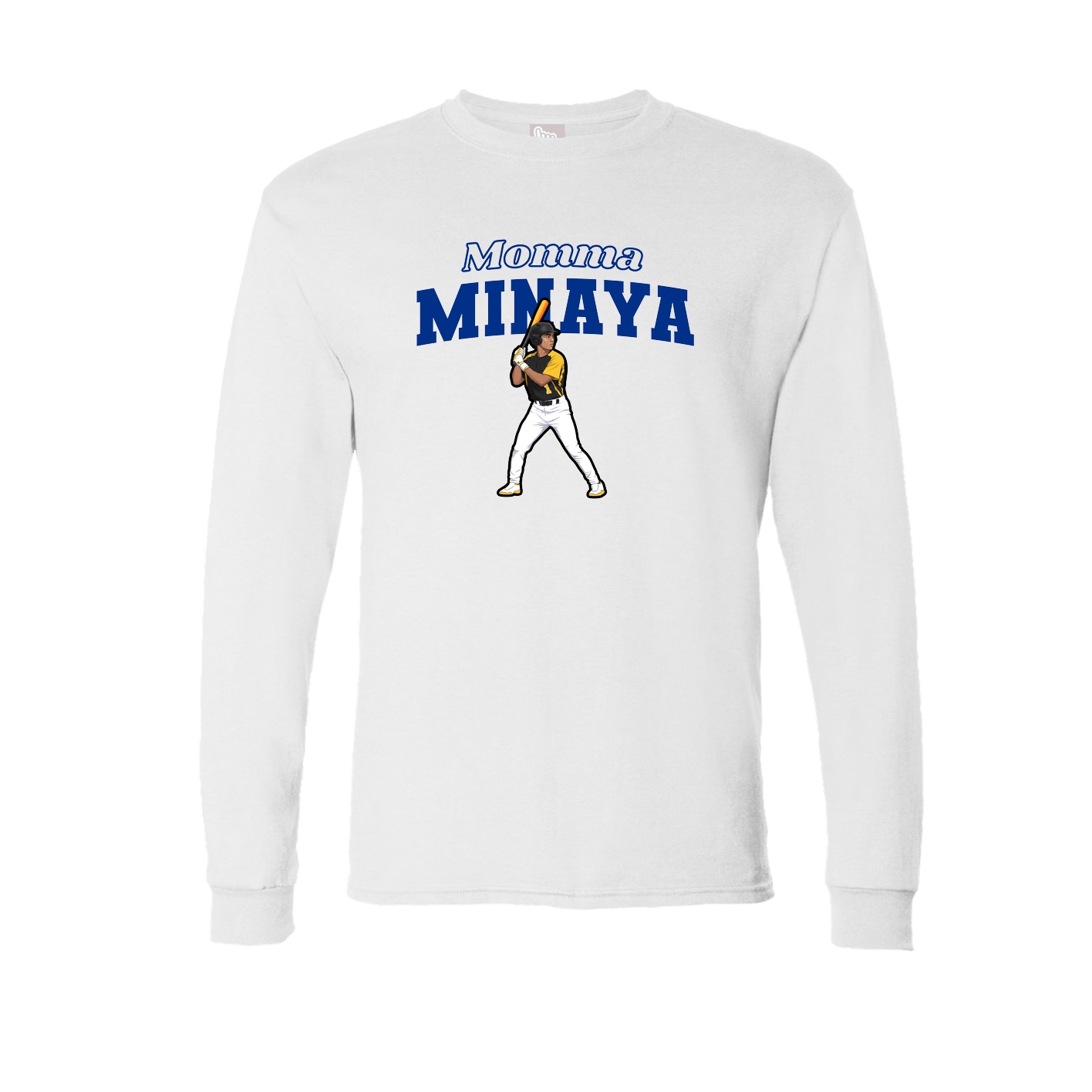 Long Sleeve Tee — Mothers Day Block in White