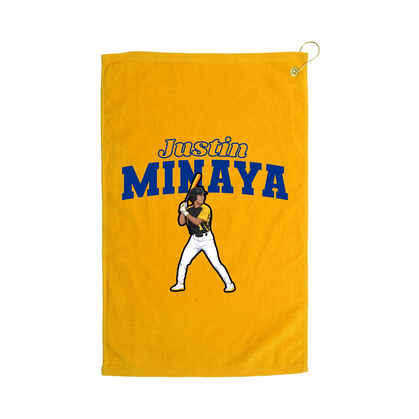 Golf Towel — Name Arch in Gold