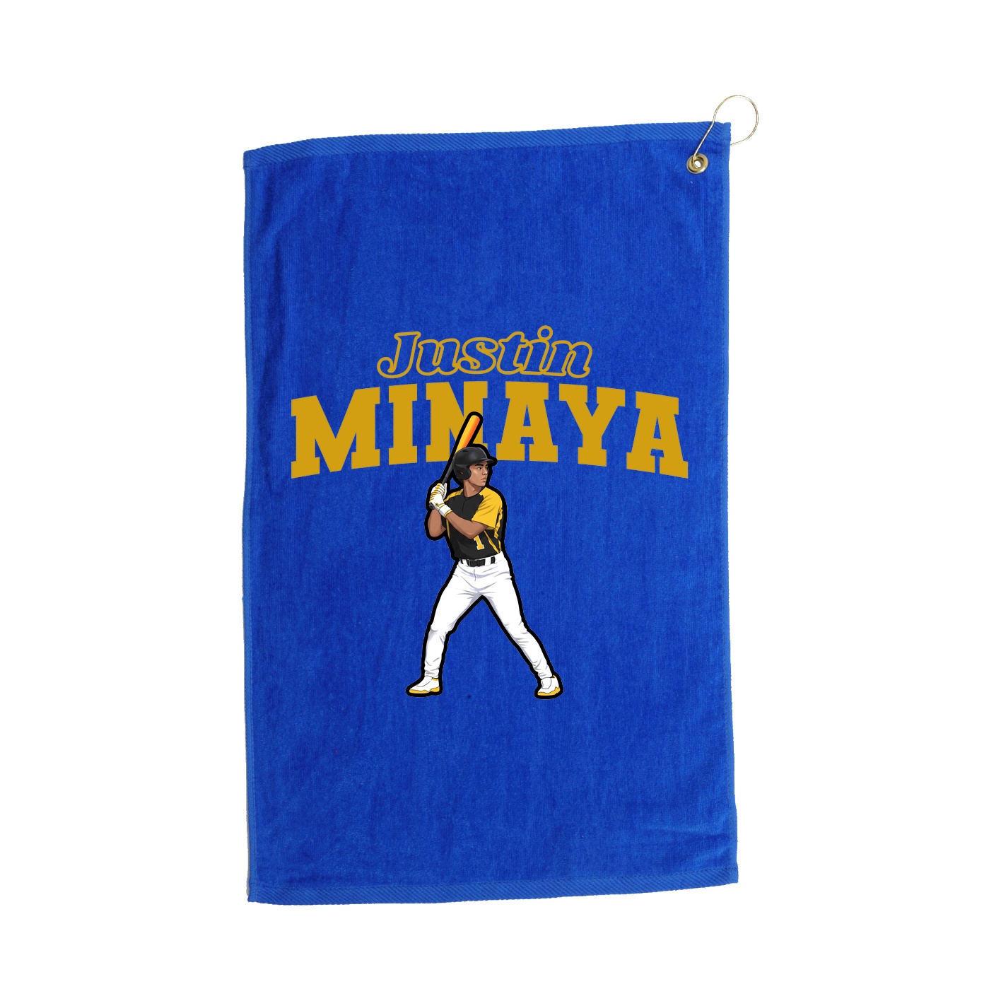 Golf Towel — Name Arch in Royal