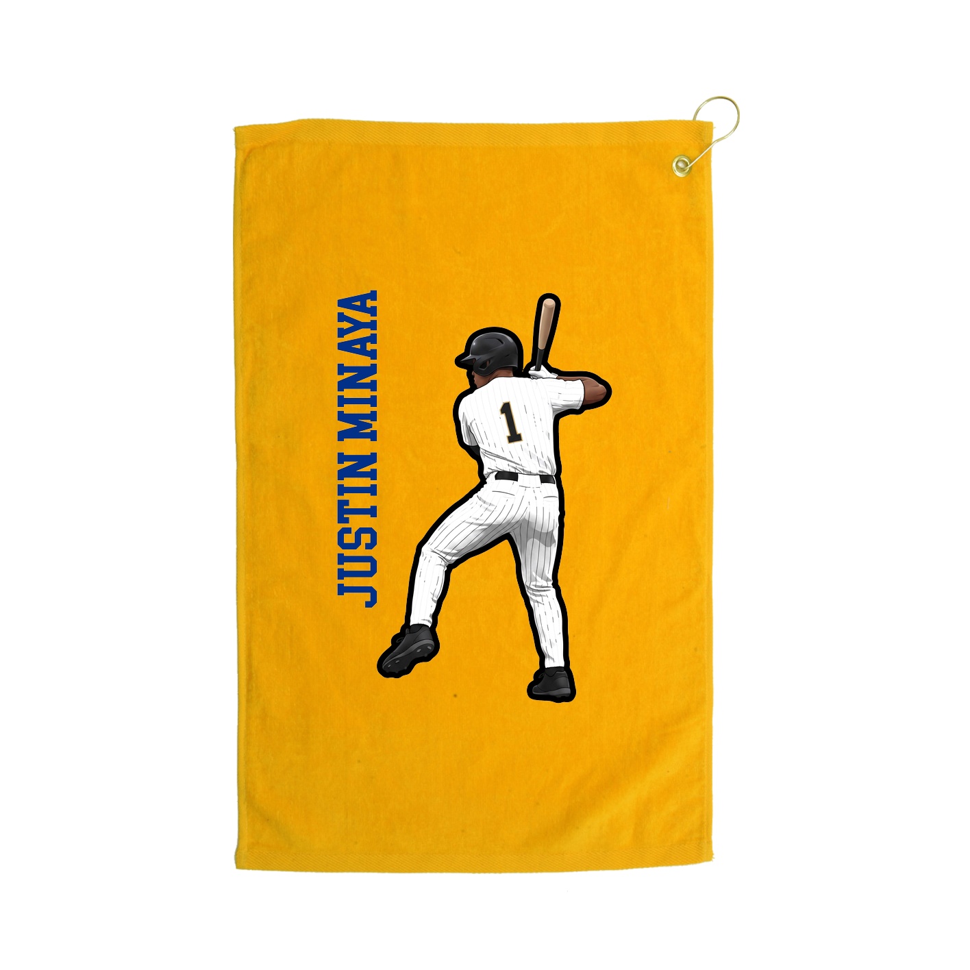 Golf Towel — Name Vertical in Gold