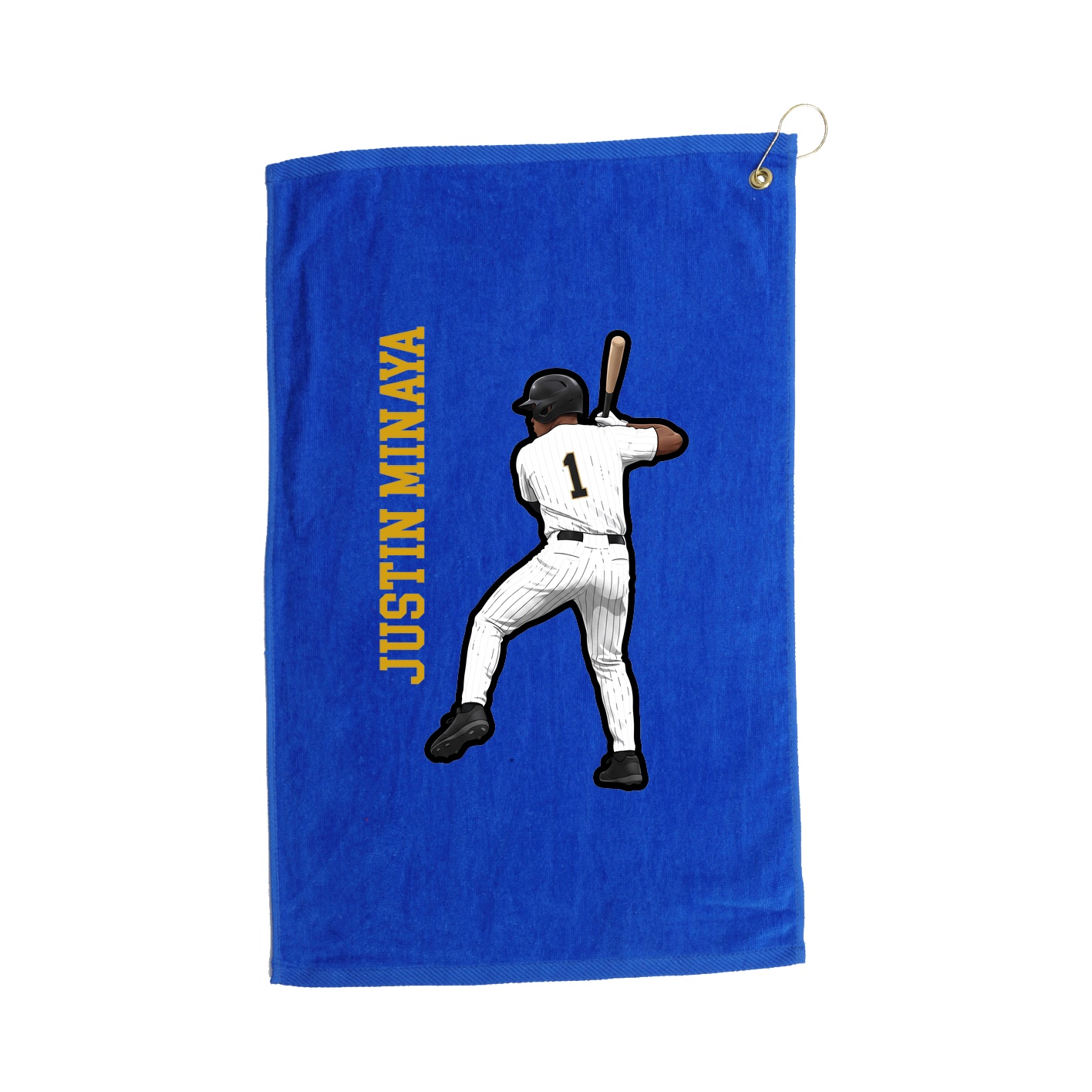 Golf Towel — Name Vertical in Royal