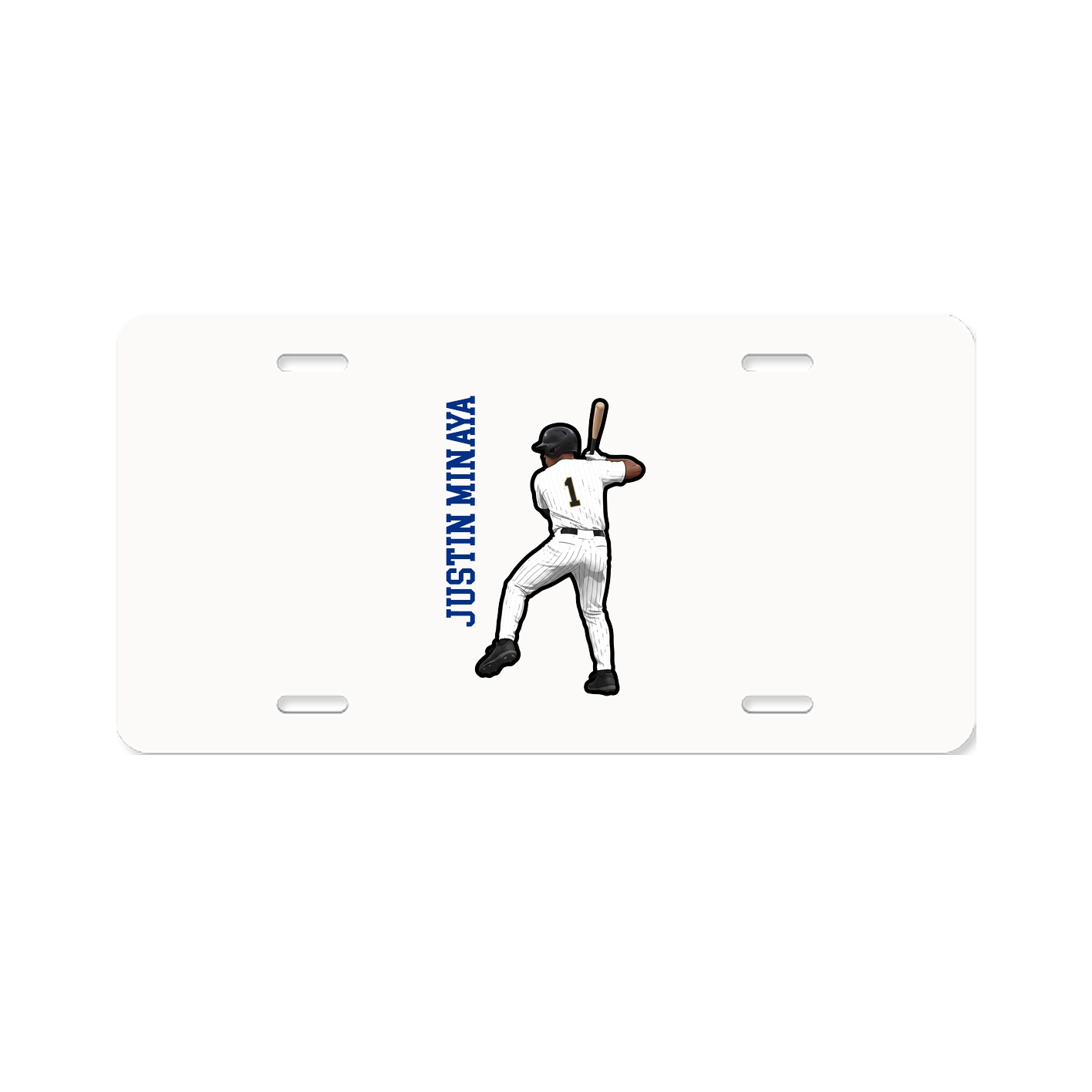 License Plate — Name Vertical in Classic
