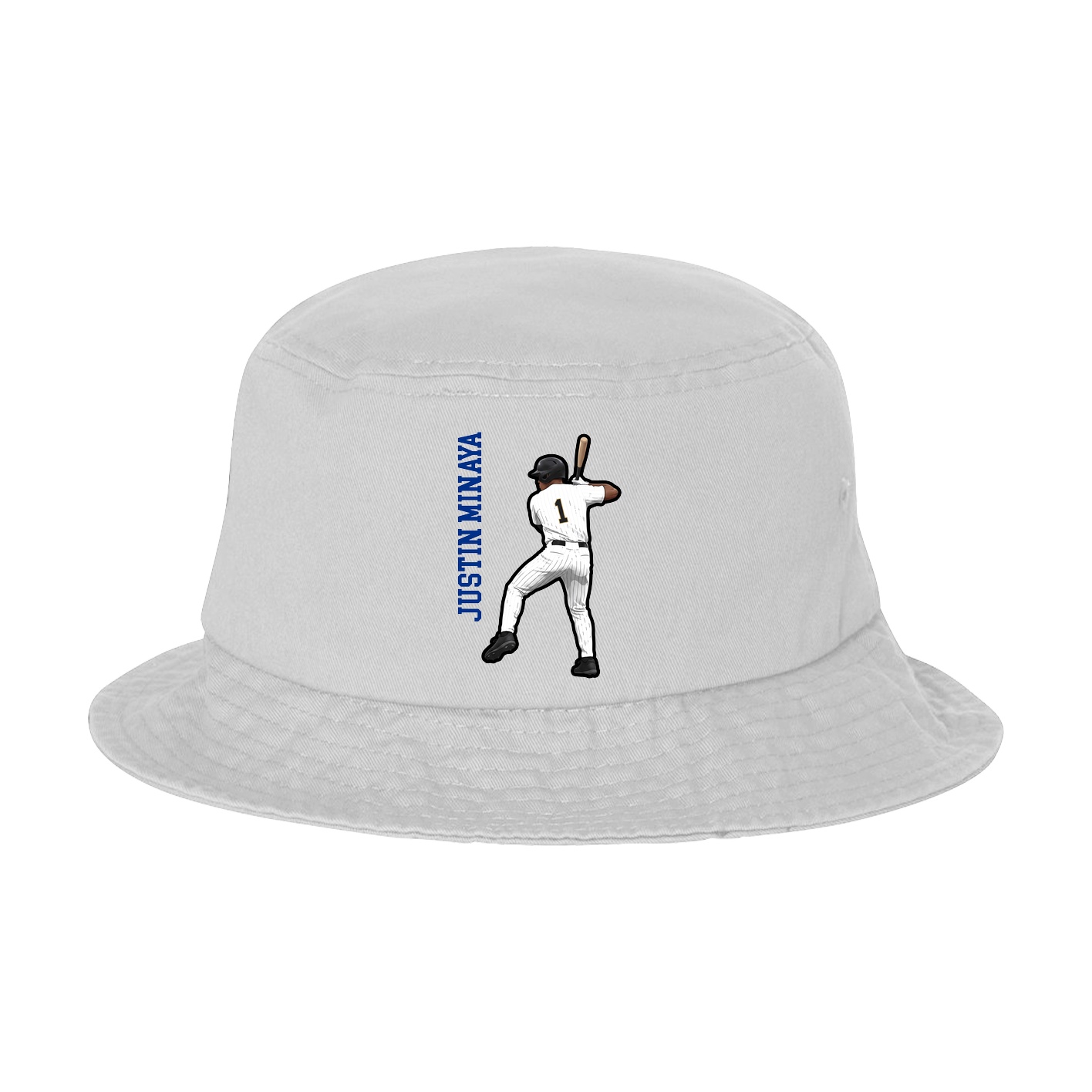 Bucket Cap — Name Vertical in White