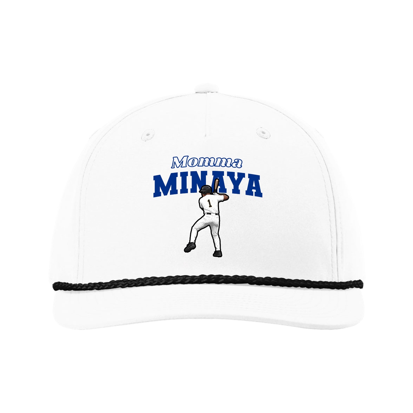 Five-Panel Classic Rope Cap — Mothers Day Block in White