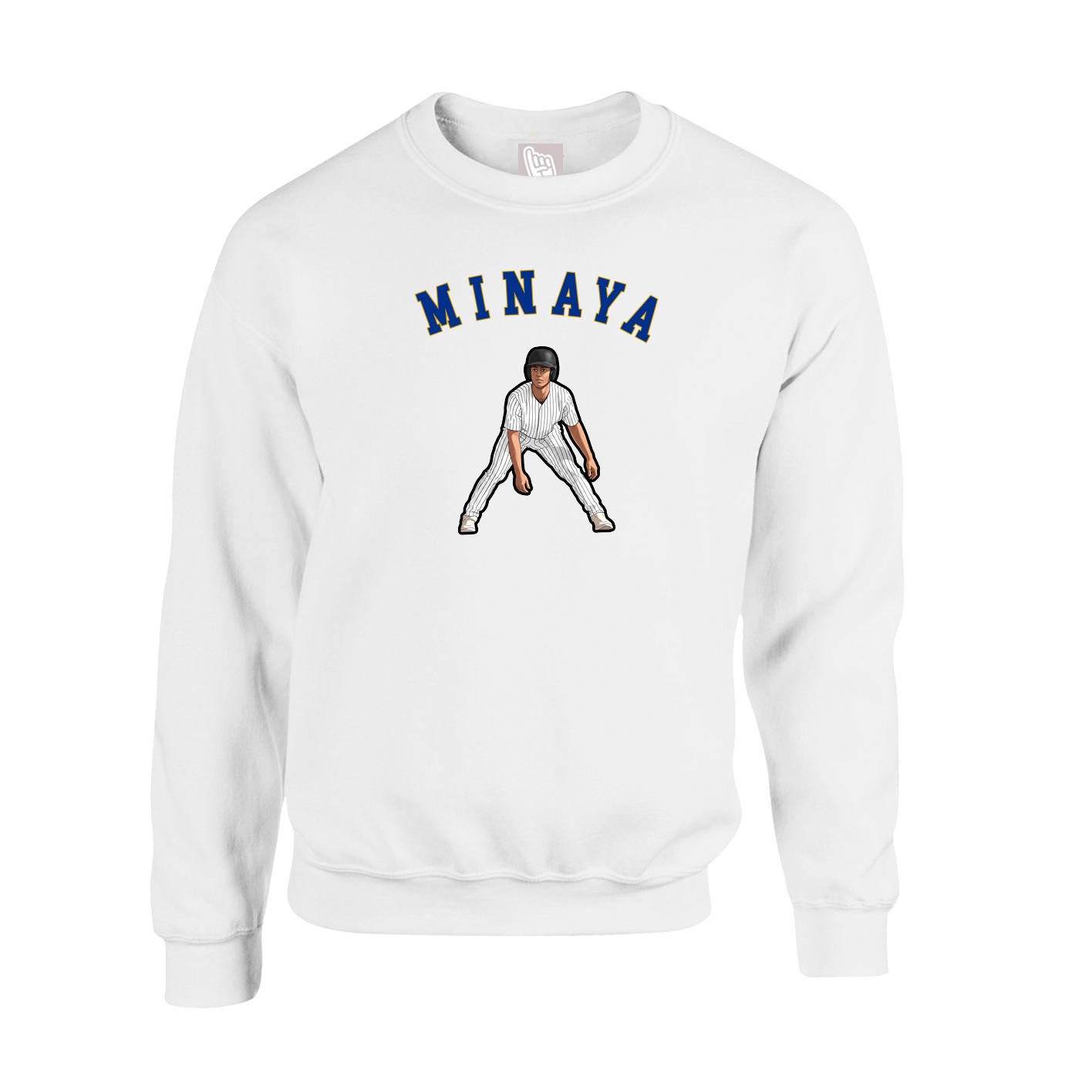 Fleece Crew — Shirsey Arch in White