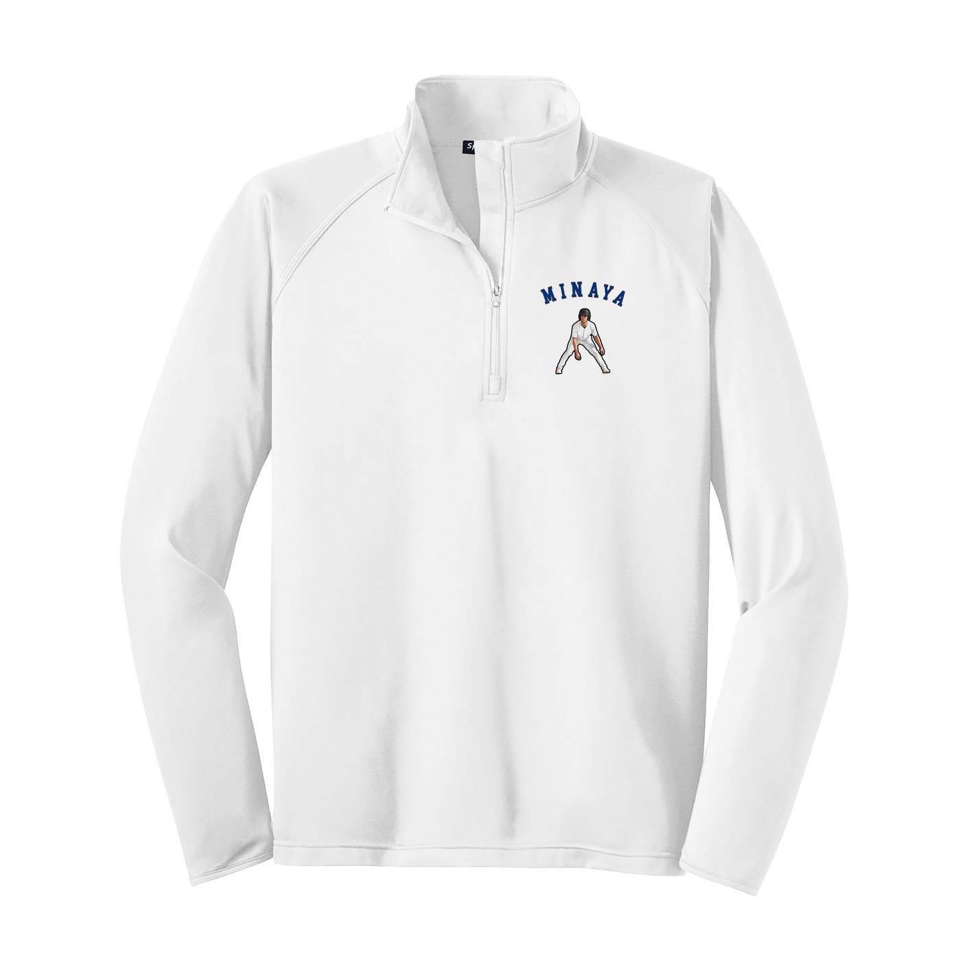 Q-Zip Pullover — Shirsey Arch in White