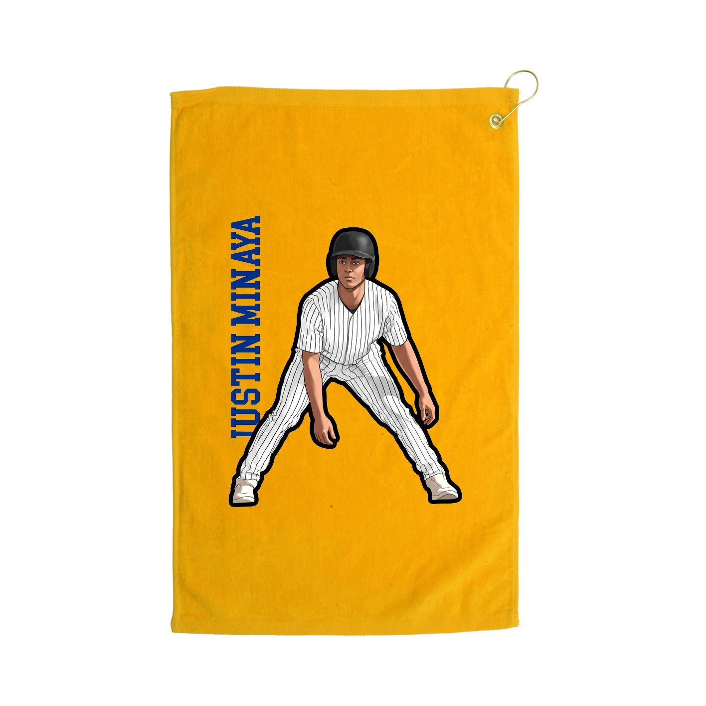 Golf Towel — Name Vertical in Gold