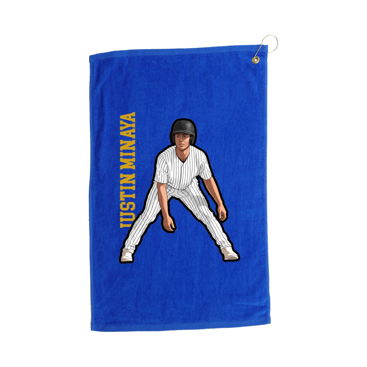 Golf Towel — Name Vertical in Royal