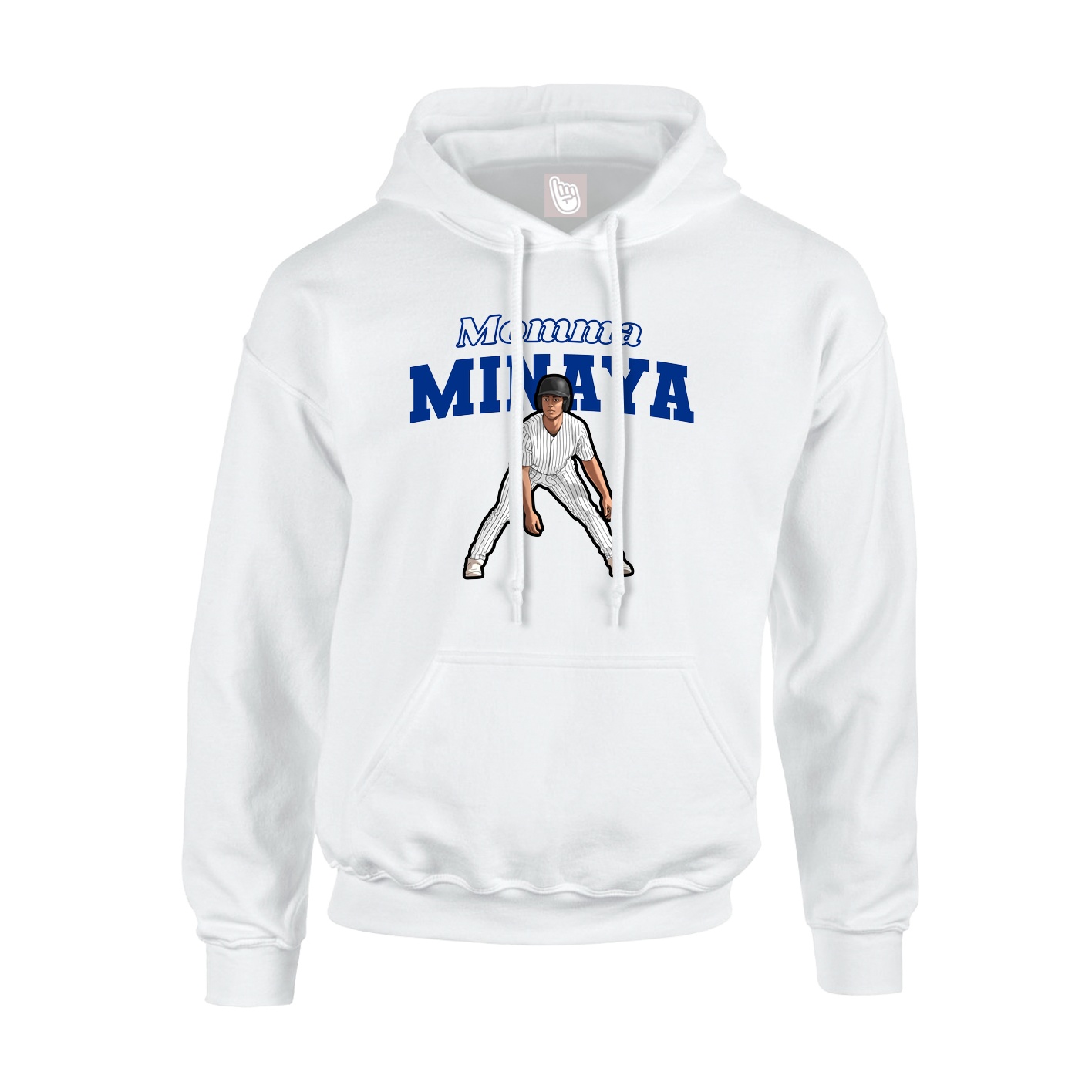 Youth Hoodie — Mothers Day Block in White