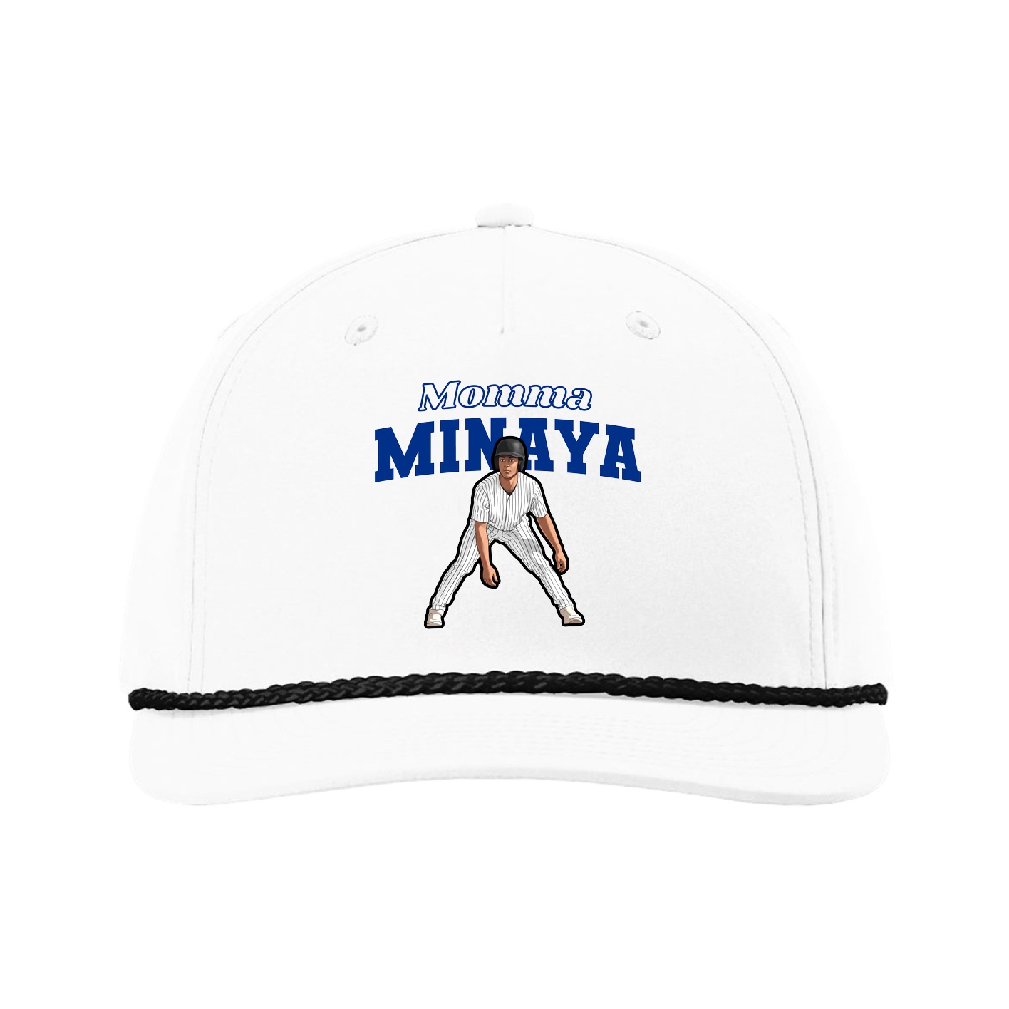 Five-Panel Classic Rope Cap — Mothers Day Block in White