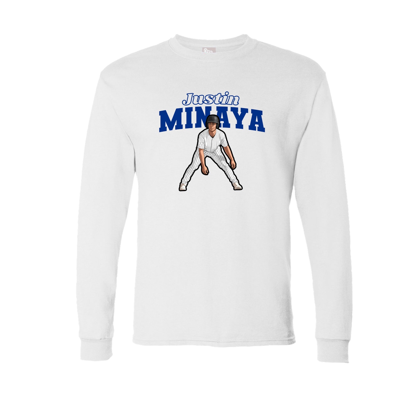 Long Sleeve Tee — Name Arch in White