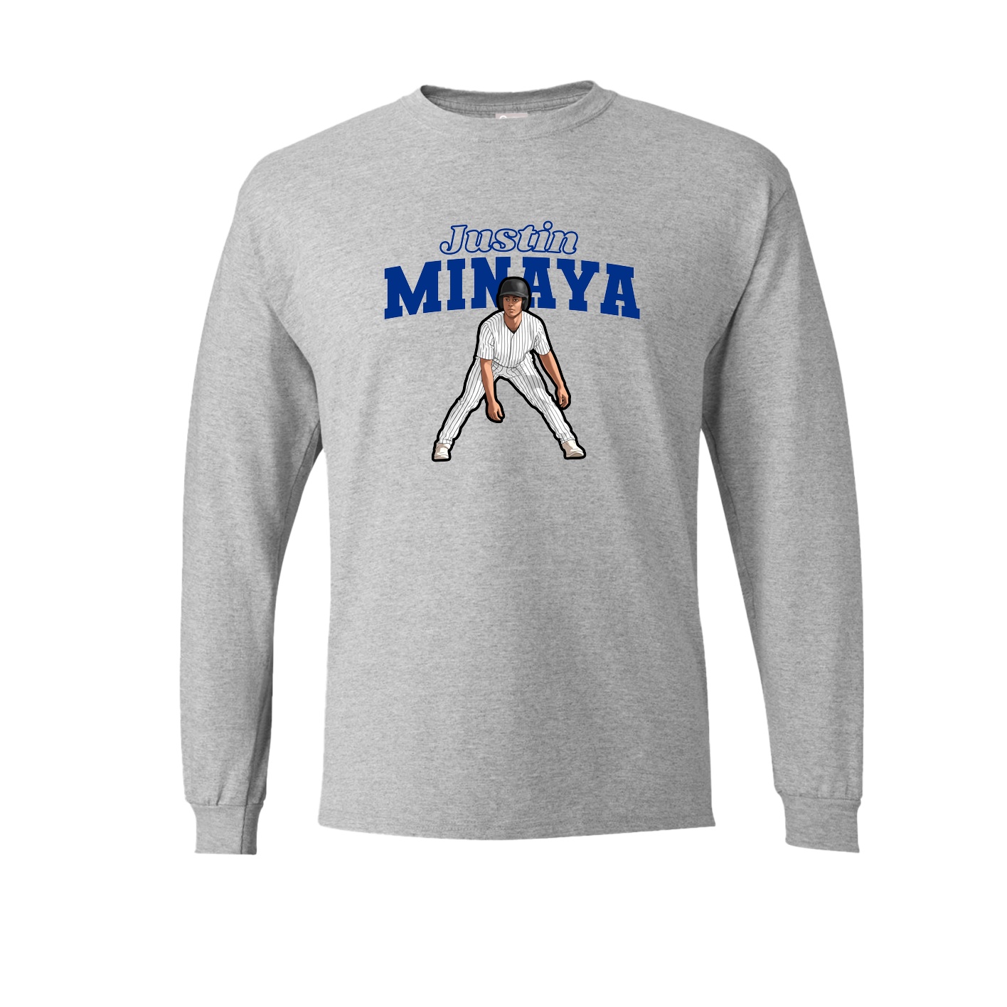 Long Sleeve Tee — Name Arch in Grey