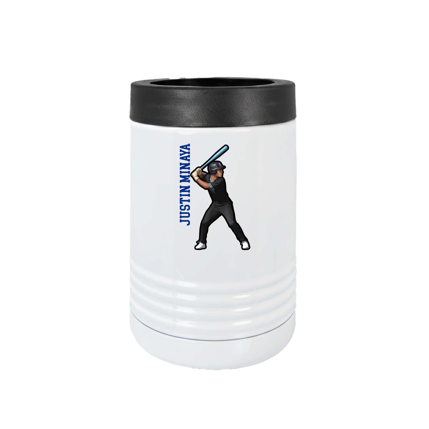 Beverage Holder — Name Vertical in White